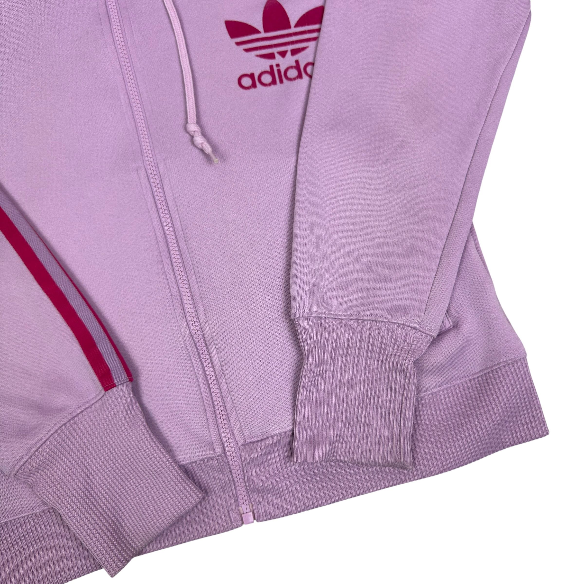 Adidas Adidas Womens Pink 3-Stripes Trefoil Logo Full Zip Hoodie Size S / US 4 / IT 40 - 9 Thumbnail