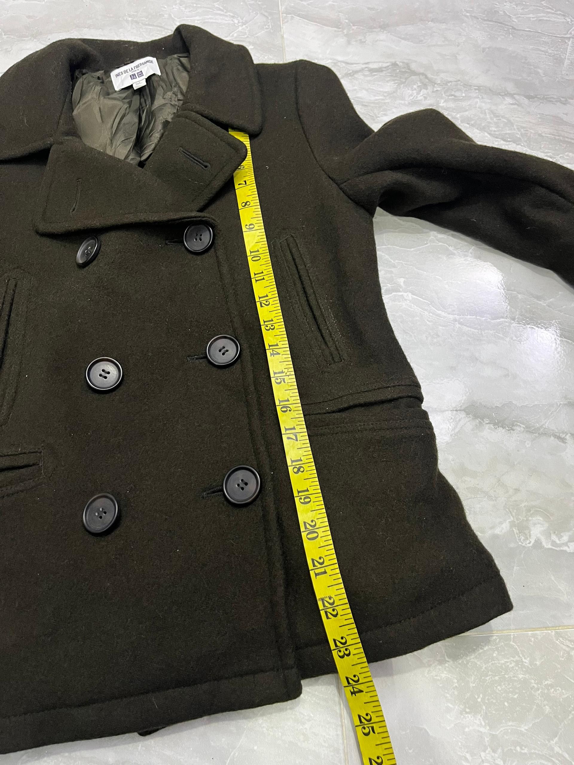 Uniqlo Uniqlo x Inès de la Fressange Wool Peacoat Olive S Size S / US 4 / IT 40 - 11 Thumbnail