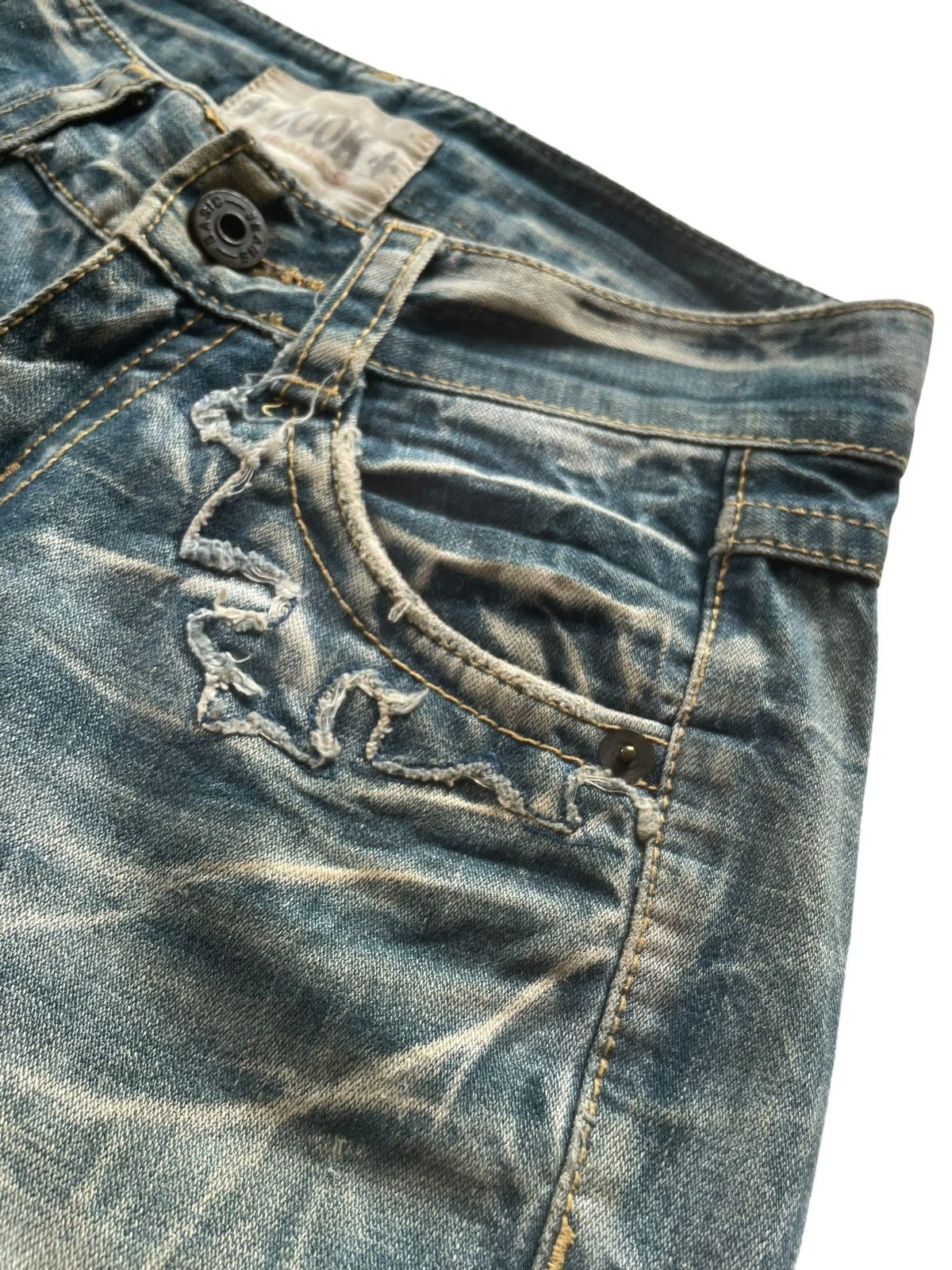 Hysteric Glamour × If Six Was Nine Cooks Japan Mud Wash Flared Wide Leg Jeans Size US 29 - 8 Thumbnail