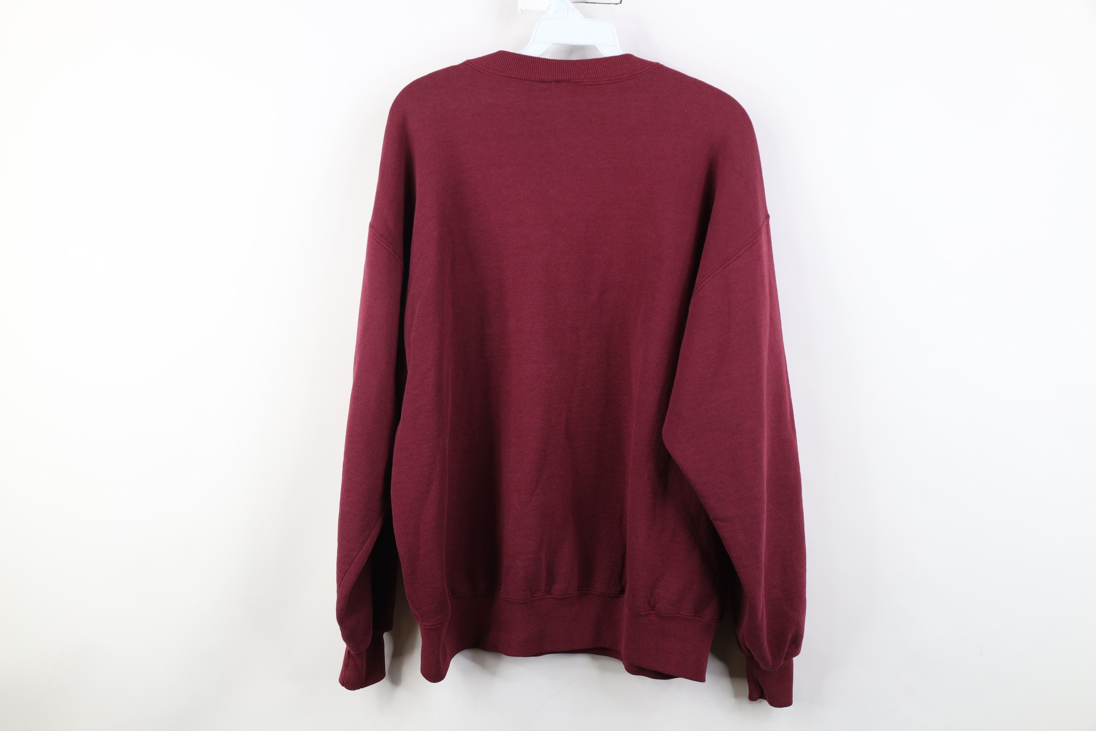 Vintage Vintage 90s Bike Blank Crewneck Sweatshirt Burgundy Red USA Size US L / EU 52-54 / 3 - 10 Thumbnail