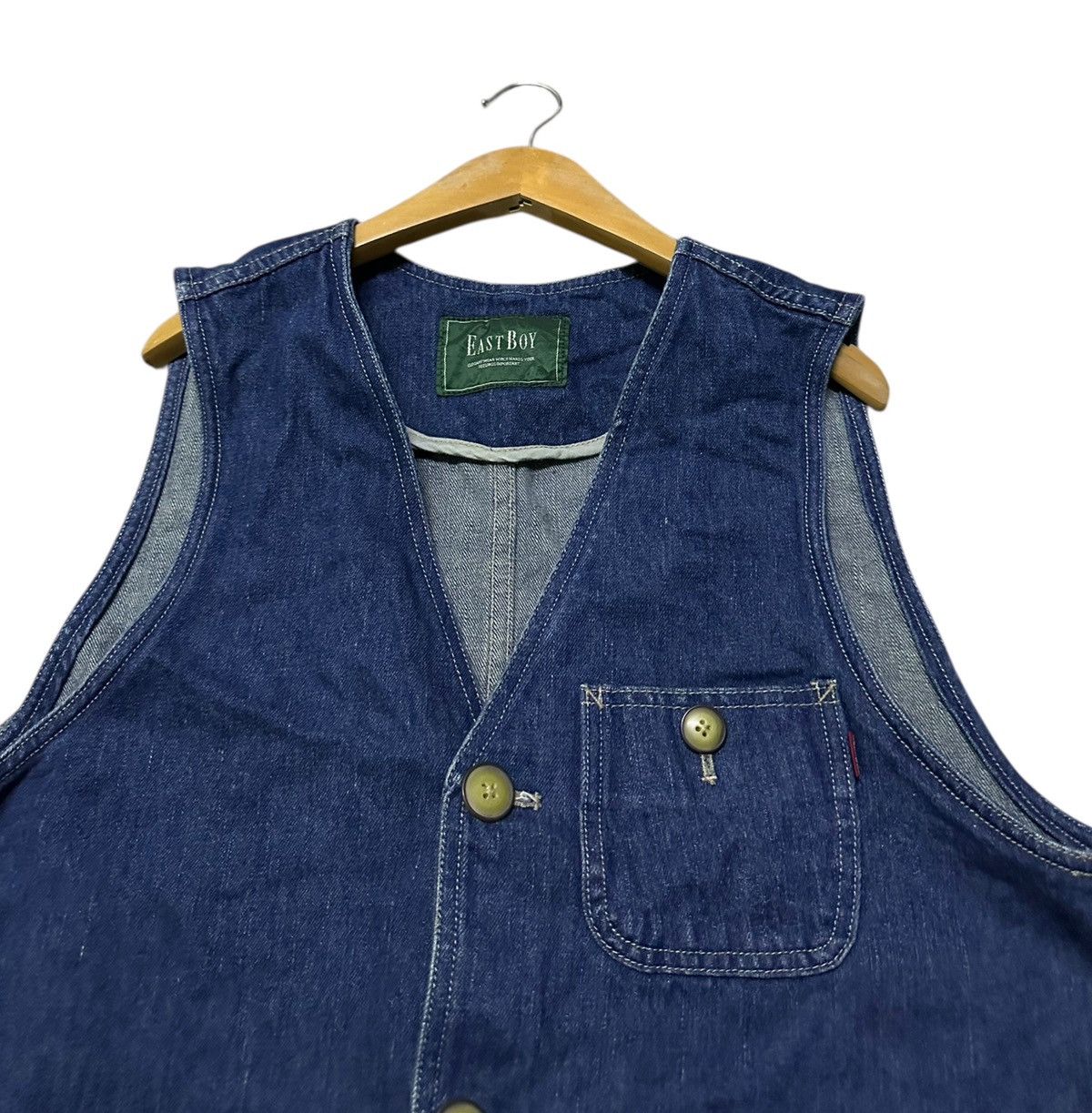 Japanese Brand East boy denim vest with four utility pockets Size US M / EU 48-50 / 2 - 3 Thumbnail