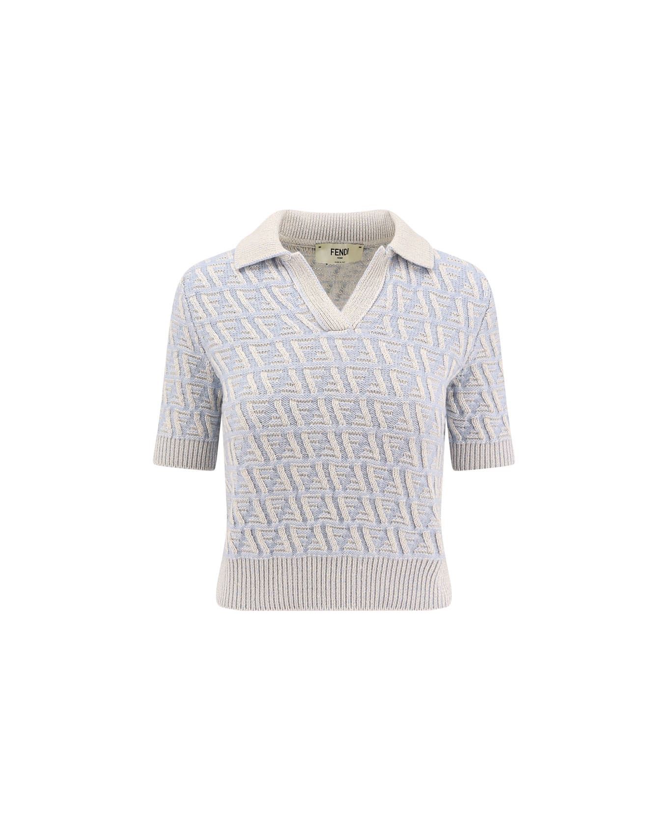 Fendi o1s1wg110326 Jumper in Blue Size S / US 4 / IT 40 - 1 Thumbnail