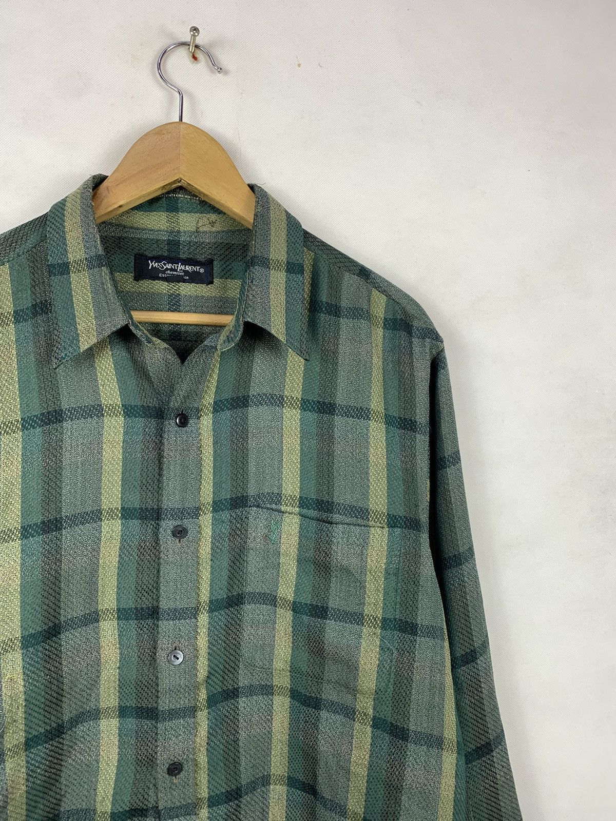 Yves Saint Laurent Steals! Vintage YSL Chemises Distressed Button Ups Shirt Size US M / EU 48-50 / 2 - 3 Thumbnail