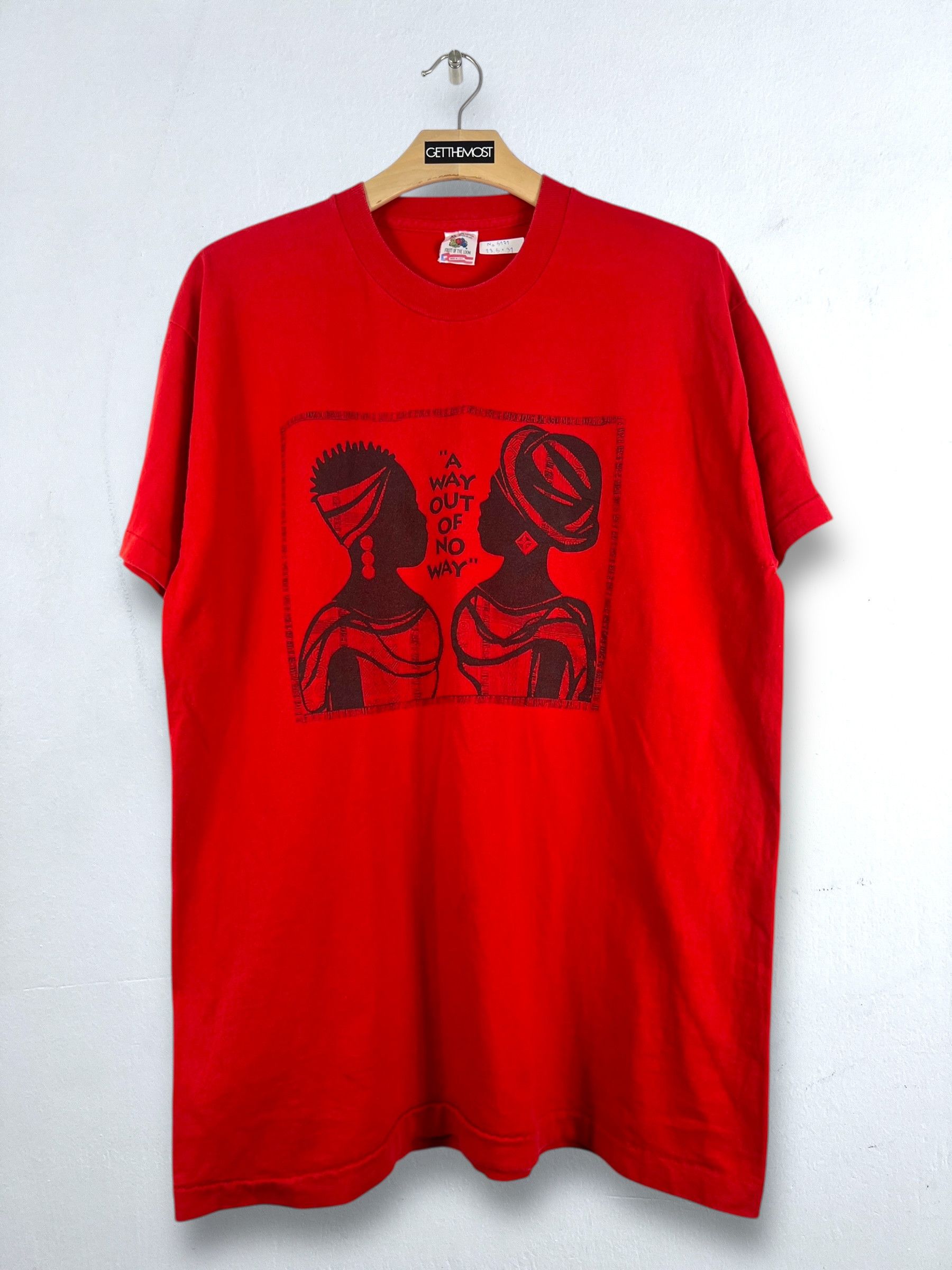 Vintage No.5171 Vintage 90s Black Women Art Graphic Tee (XL) Size US XL / EU 56 / 4 - 1 Thumbnail