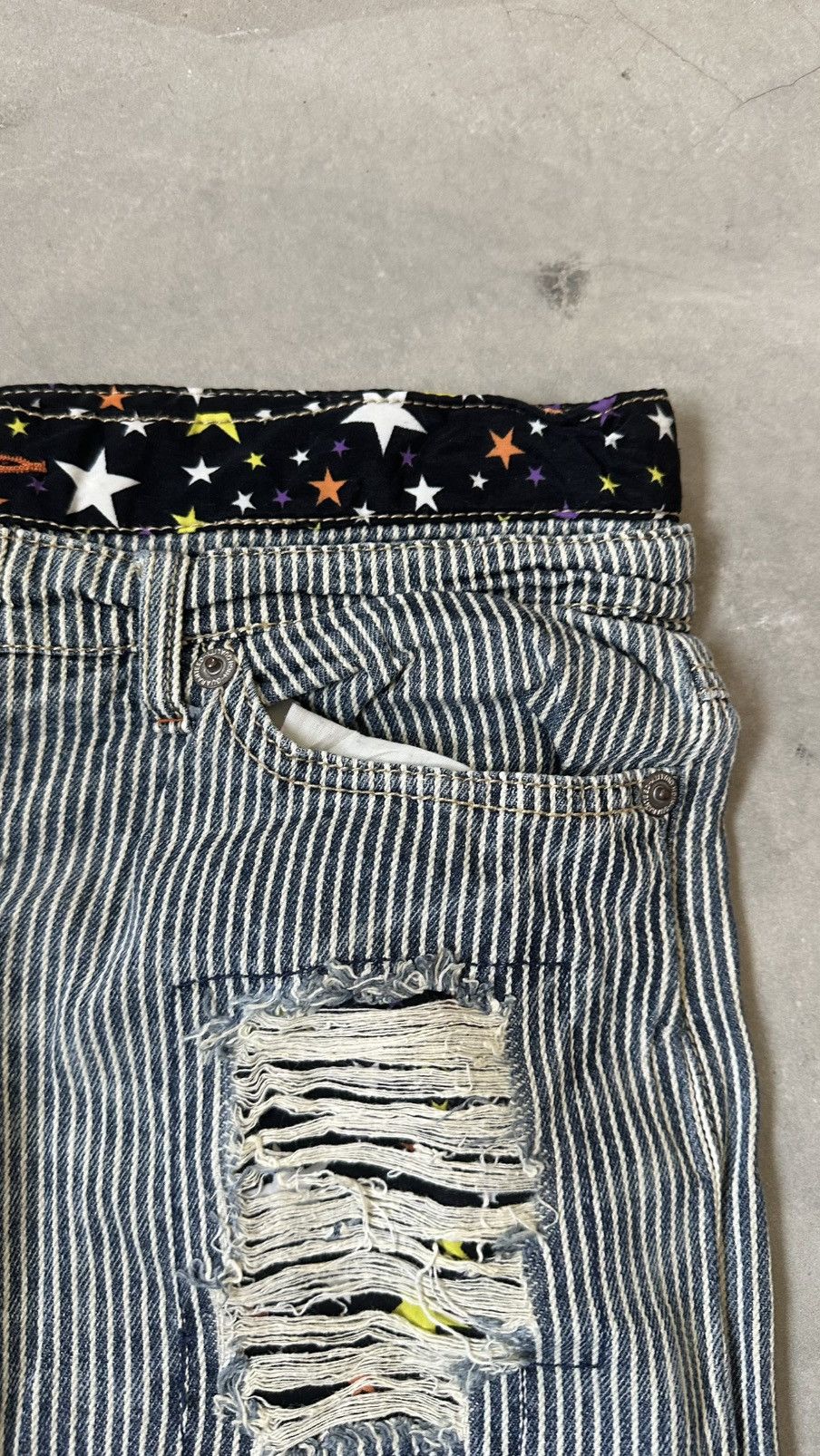 Japanese Brand JAPAN HICKORY DISTRESSED PANT Size US 34 / EU 50 - 7 Thumbnail