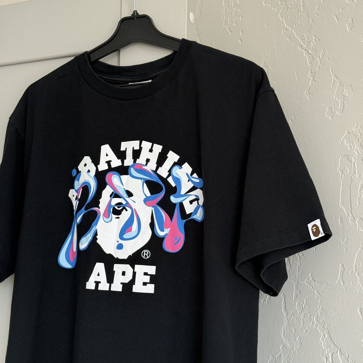 Bape A Bathing Ape BAPE Marble Camo Liquid College Tee Size US XL / EU 56 / 4 - 2 Thumbnail