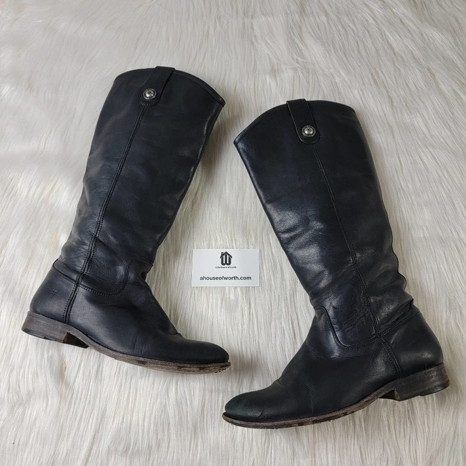 Frye Frye Melissa Knee High Leather Boots in Black - 7 Size US 7 / IT 37 - 3 Thumbnail