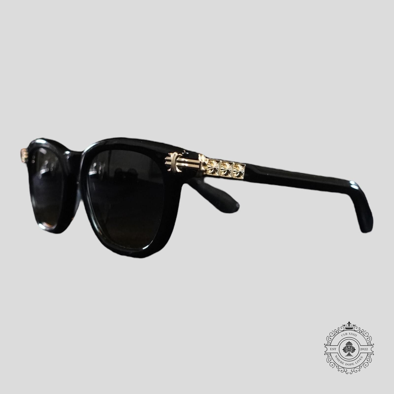 Chrome Hearts Chrome Hearts Smoke Show Sunglasses in Black/Gold Size ONE SIZE - 1 Thumbnail