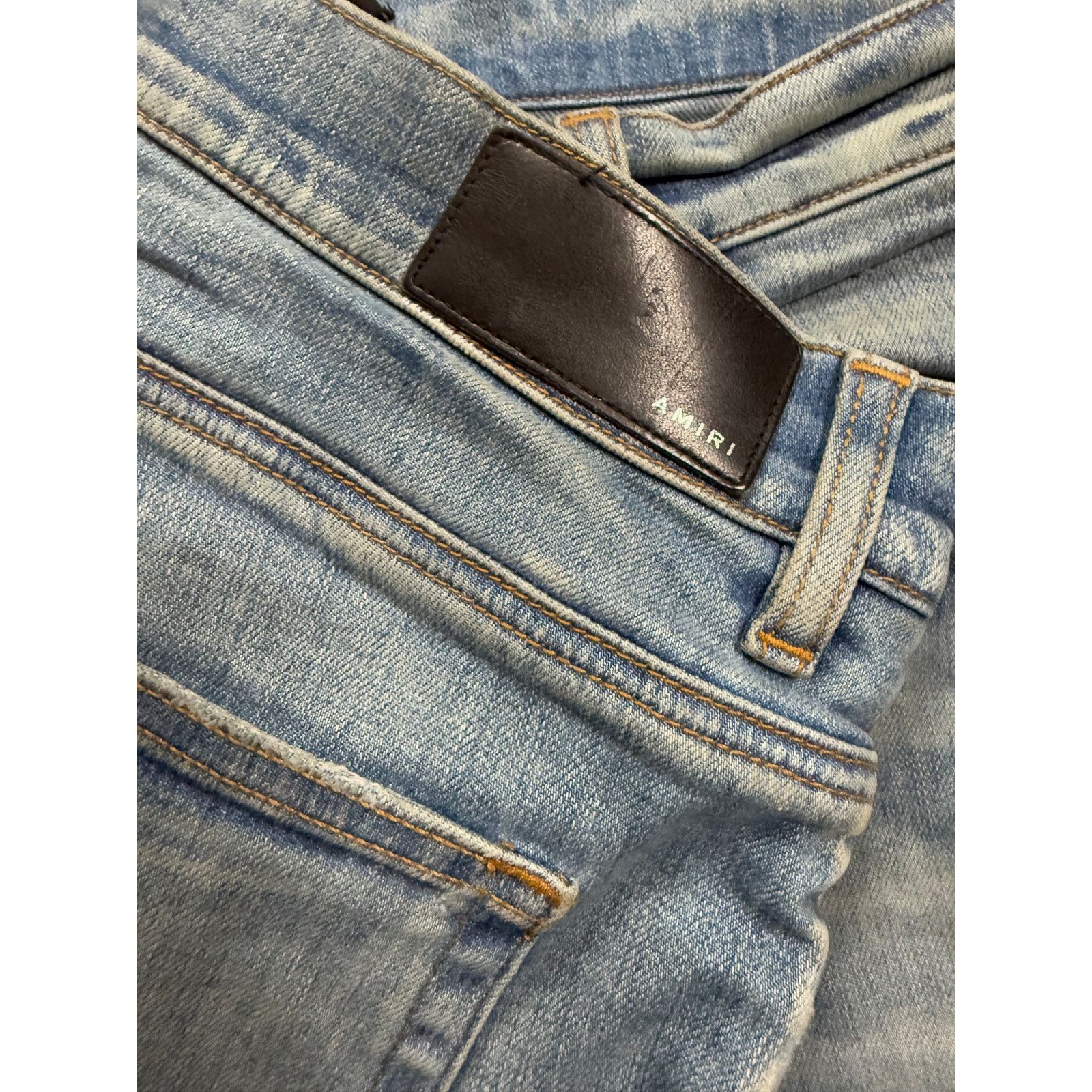 Amiri Amiri MX1 Light Wash Pink Crackle Patch Used 38 Size US 38 / EU 54 - 7 Thumbnail