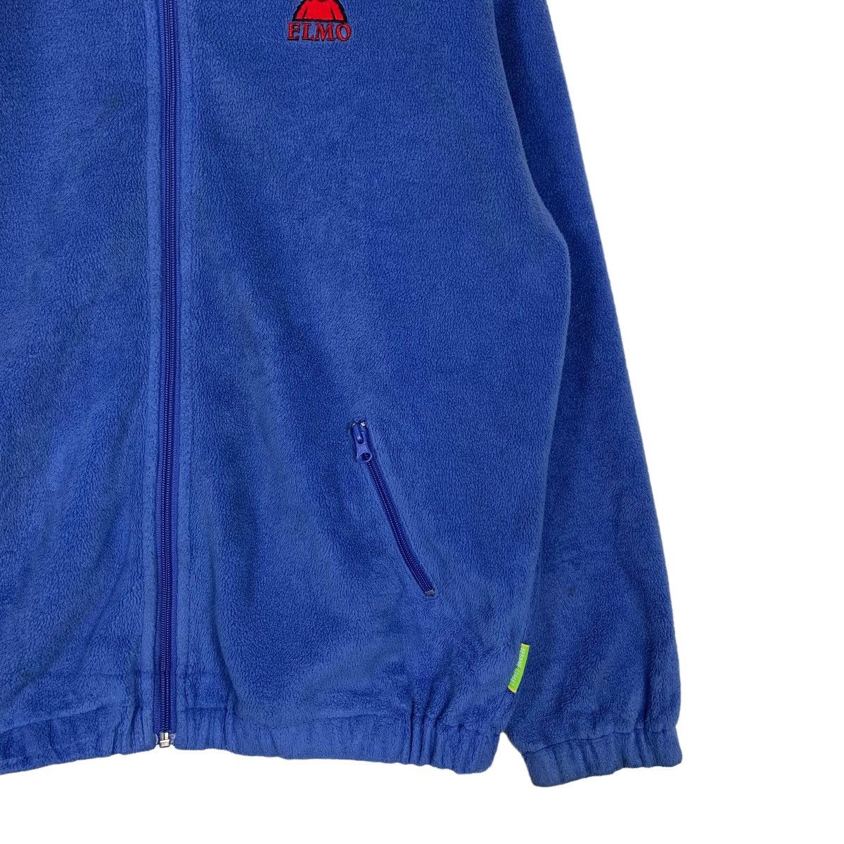 Japanese Brand SESAME STREET ELMO EMBROIDERY LOGO FLEECE JACKET #0120-C7 Size US L / EU 52-54 / 3 - 7 Thumbnail