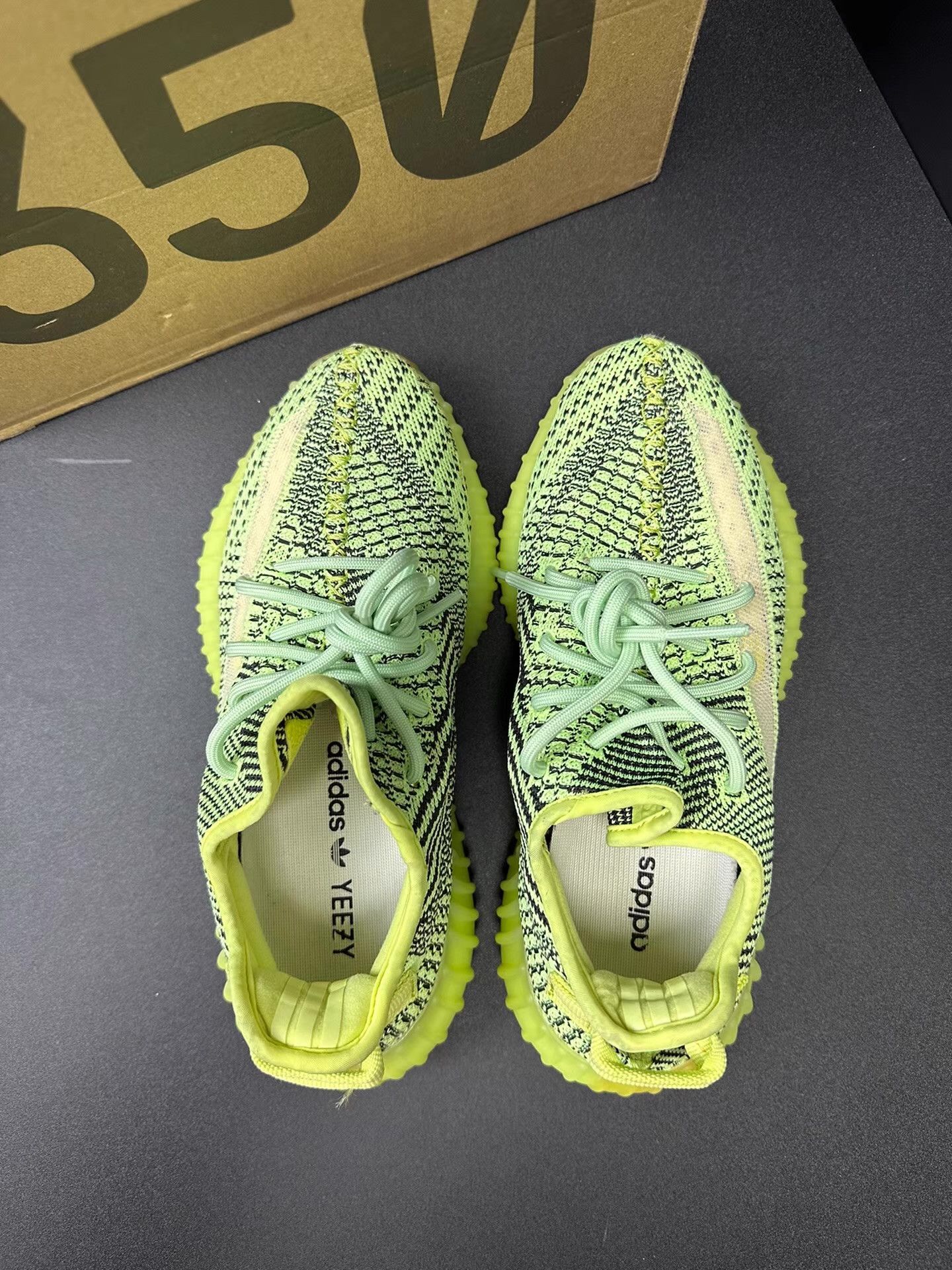 Yeezy Yeezy 350 Black Green Ｑ20 Size US 5.5 / EU 38 - 5 Thumbnail