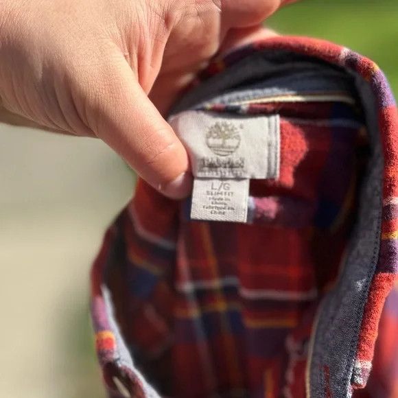 Timberland Timberland Red Plaid Long Sleeve Button Up Men's L Size US L / EU 52-54 / 3 - 3 Thumbnail