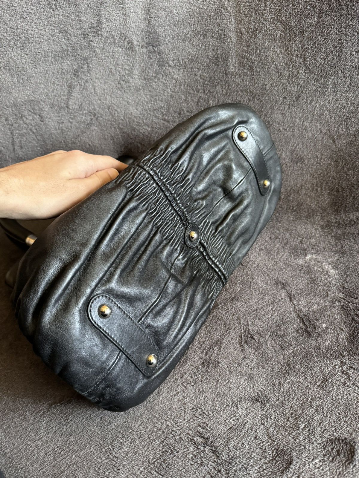 Dior Dior Karenina Black Leather HandBag Size ONE SIZE - 18 Thumbnail