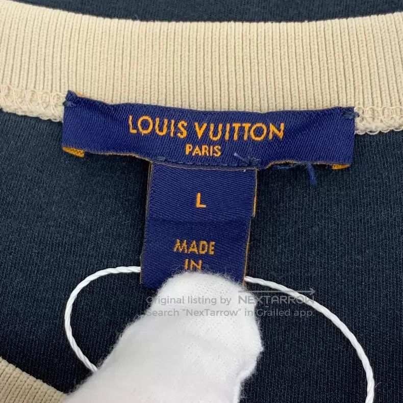 Louis Vuitton Louis Vuitton Black logo monogrammed cotton crewneck T-shi Size US L / EU 52-54 / 3 - 6 Thumbnail