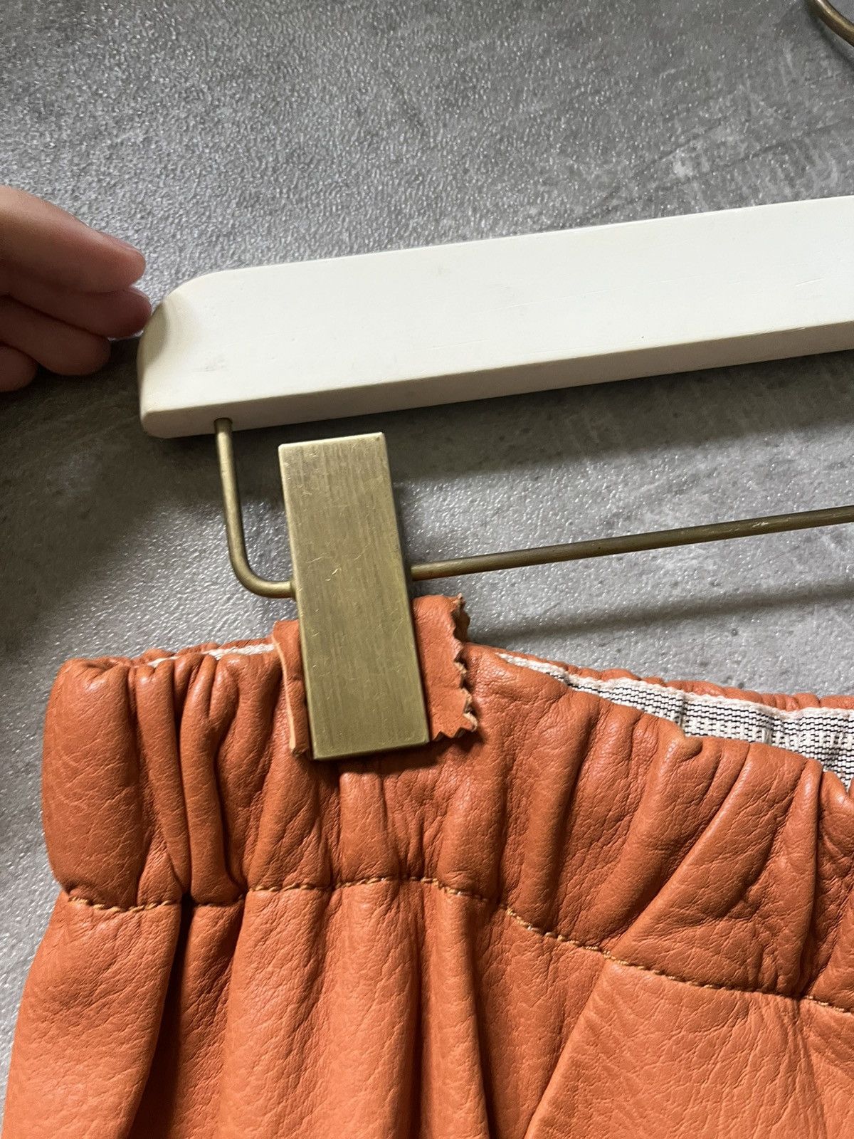 Loewe Loewe leather cropped pants orange rare Size US 30 / EU 46 - 10 Thumbnail