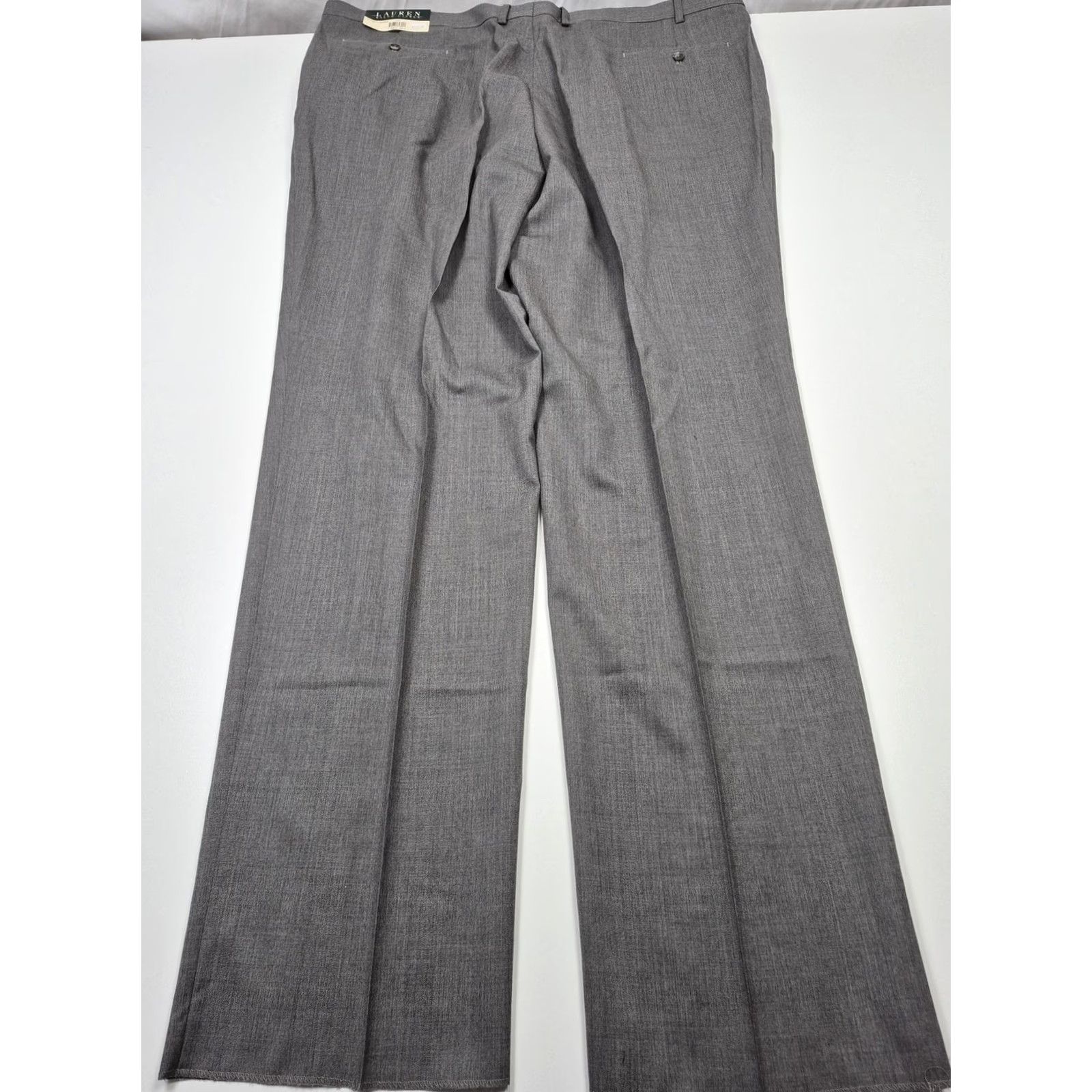 Ralph Lauren VTG Lauren Ralph Lauren Dress Pants Men 46x36 Gray Wool Pleated Unhemmed NWT Size US 30 / EU 46 - 5 Thumbnail