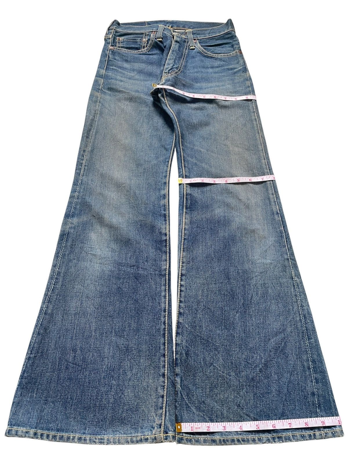 Japanese Brand Vintage Japanese Brand Mud Wash Flare Bell Bottom Jeans Size US 26 / EU 42 - 12 Thumbnail