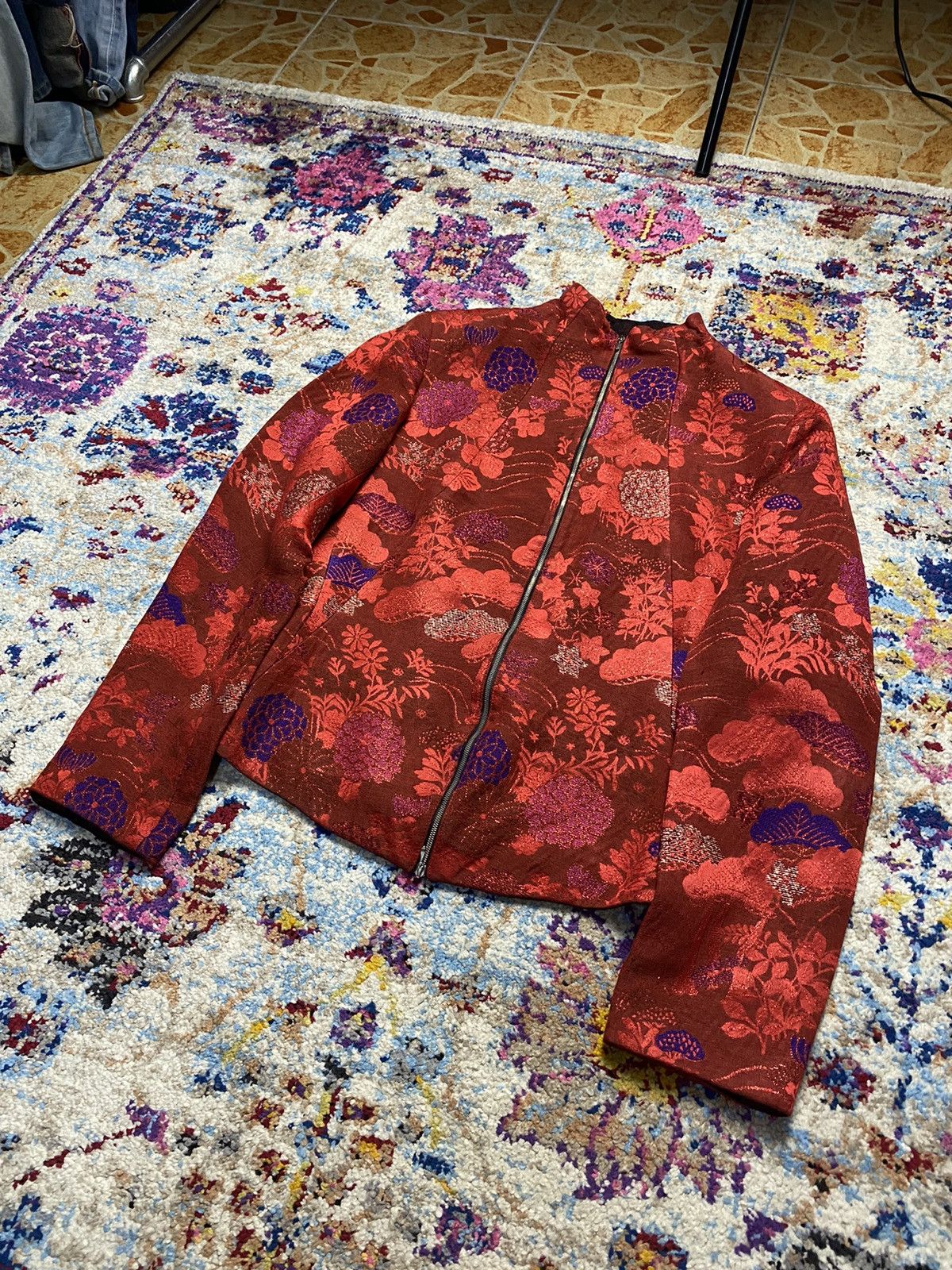 Kenzo × Vintage Vintage Kenzo Mandarin Collar Jacket 11564EP Size XS / US 0-2 / IT 36-38 - 4 Thumbnail