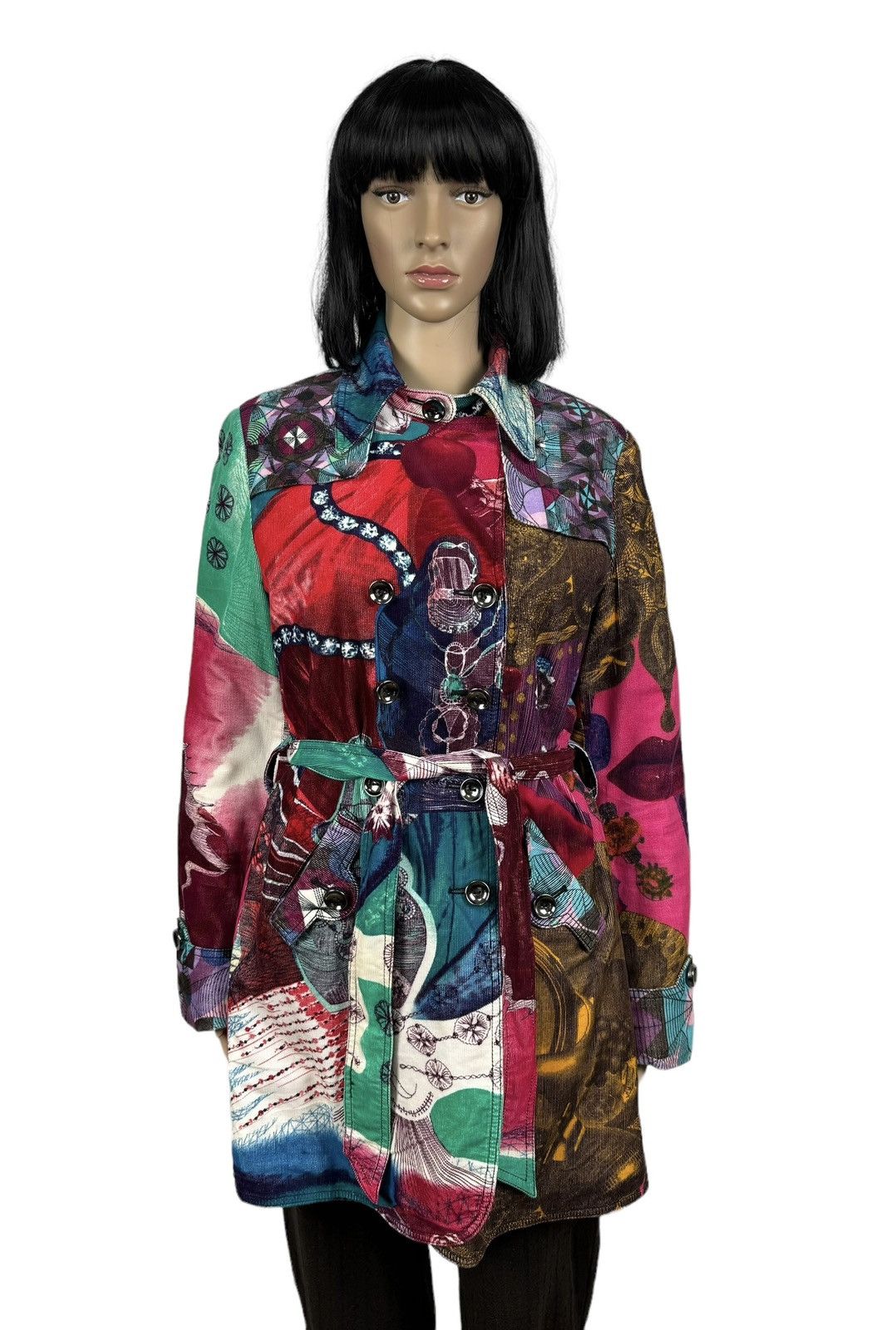Custo Barcelona Custo Barcelona Corduroy Printed Trench-Coat Warm size 42 Size M / US 6-8 / IT 42-44 - 1 Thumbnail