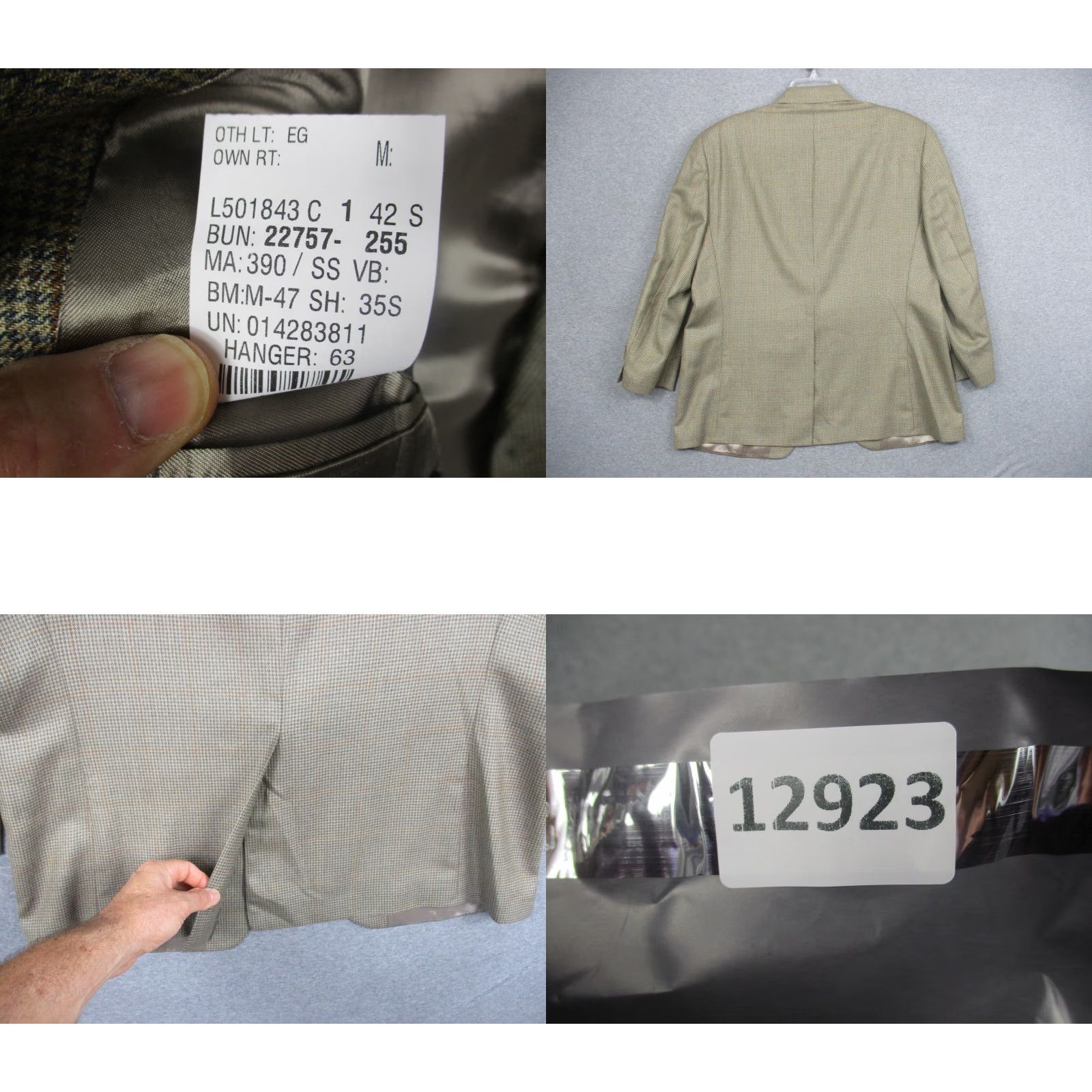 Chaps VINTAGE Chaps Blazer Silk Wool Suit Jacket Sport Coat 42 Brown Plaid Check Size 42R - 9 Thumbnail