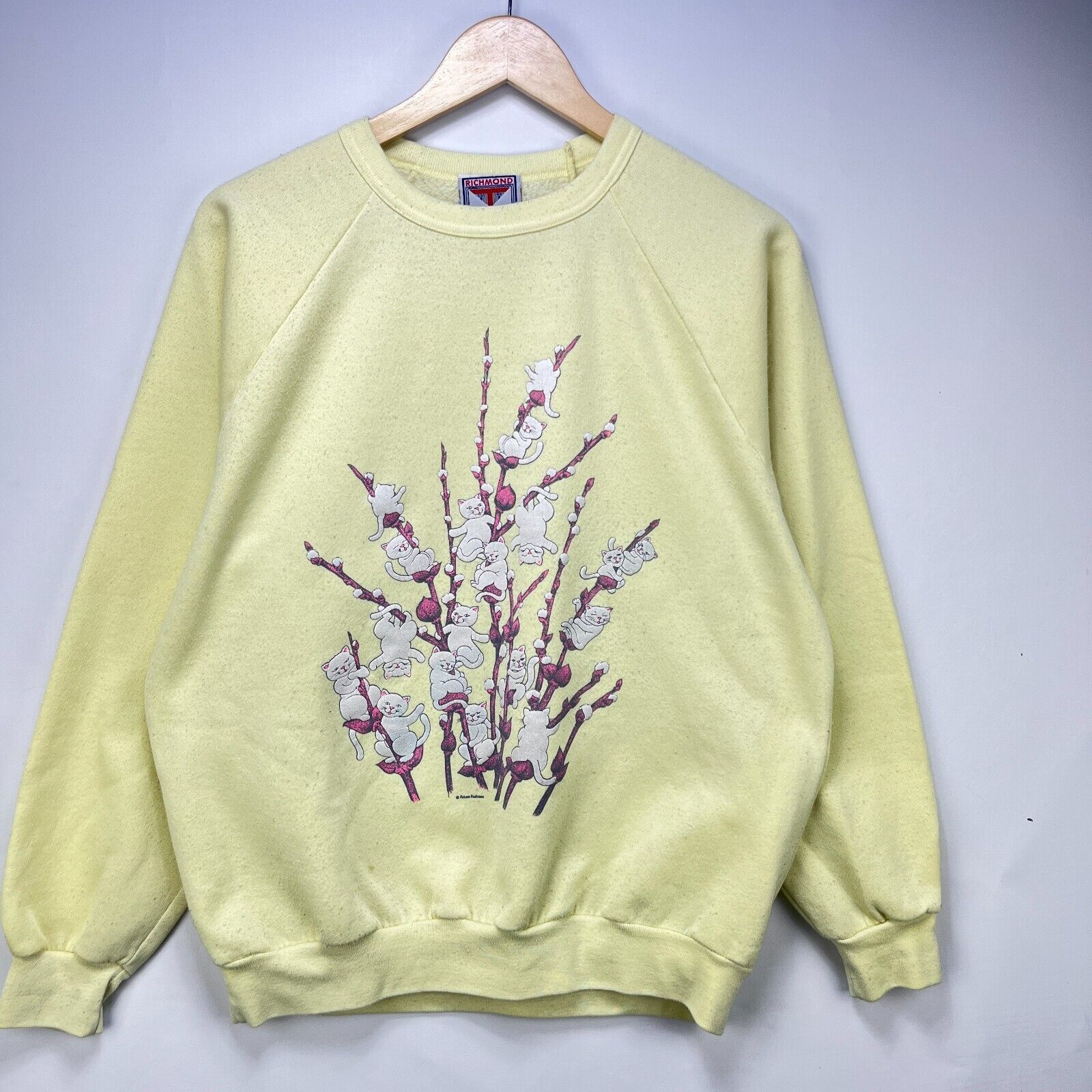 Vintage Vintage 90s Cat Art Cute Animal Nature Sweatshirt Large Size US L / EU 52-54 / 3 - 1 Thumbnail