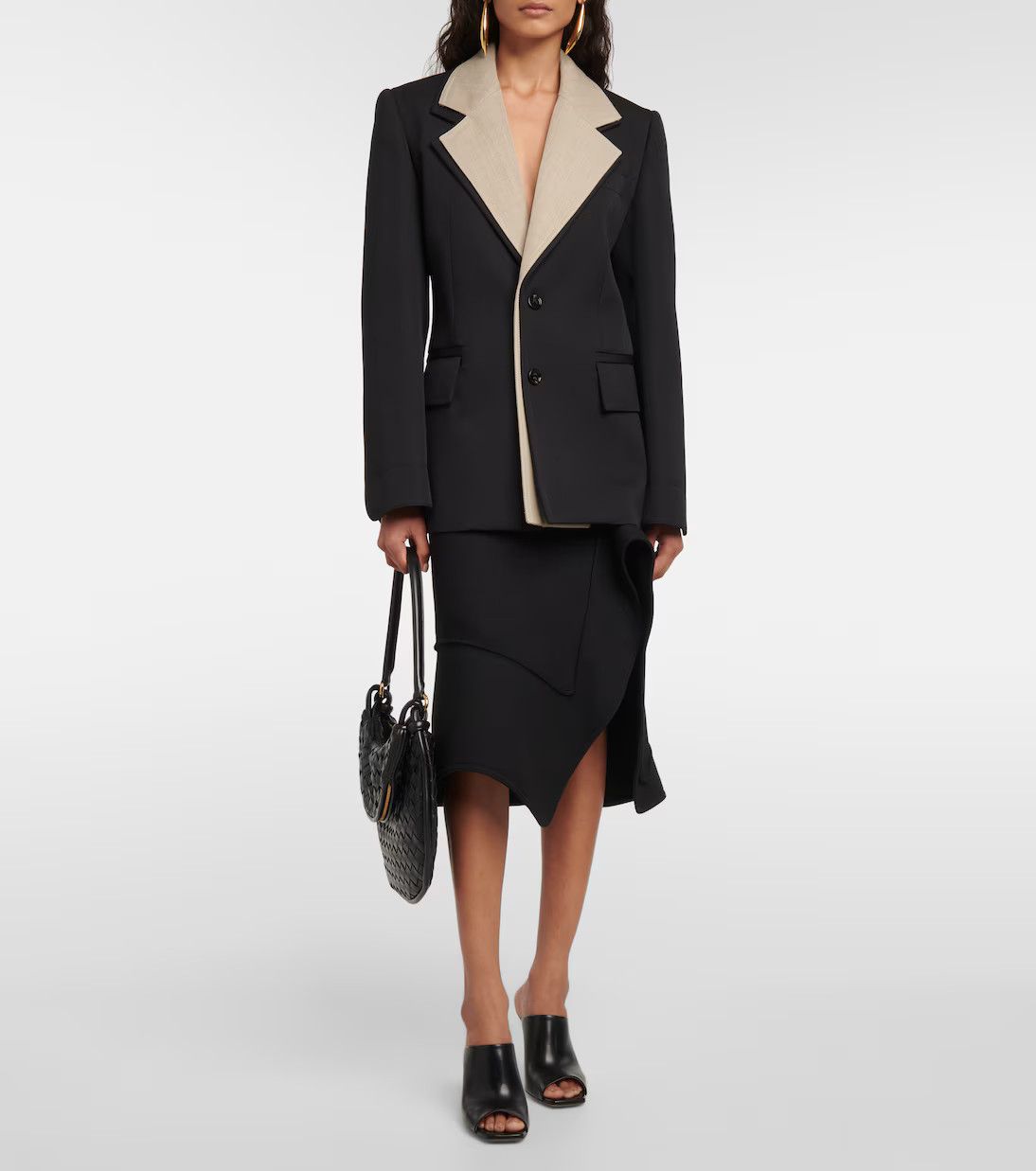 Bottega Veneta o1y0725 Blazer in Black Size S / US 4 / IT 40 - 4 Thumbnail