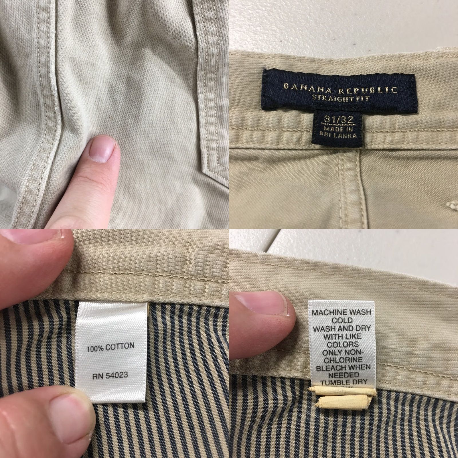 Banana Republic Banana Republic Jeans Mens 32" Waist Straight Fit Denim Beige Mid Rise 5-Pocket Regular Inseam 31.5in Size US 32 / EU 48 - 10 Thumbnail
