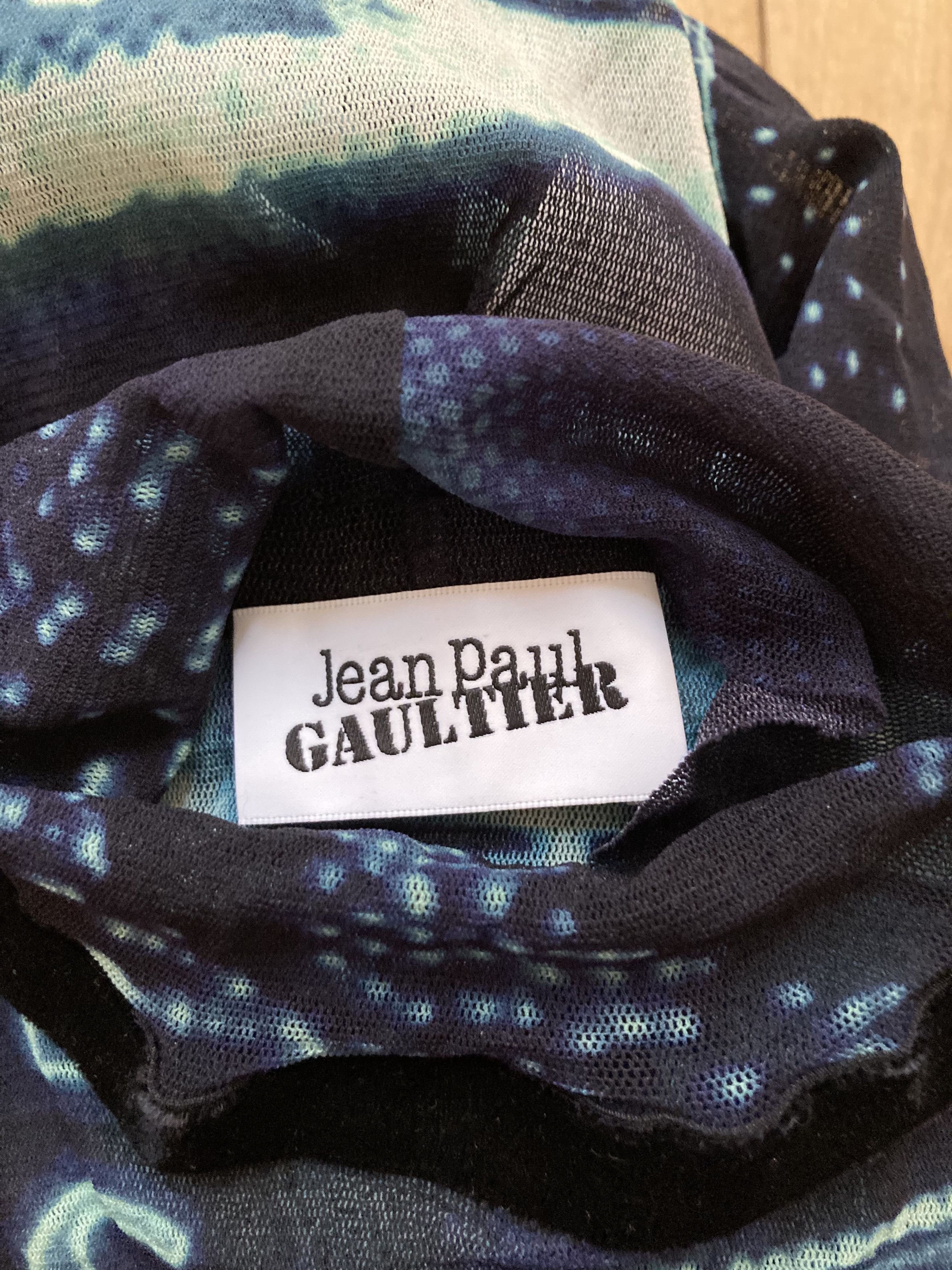 Jean Paul Gaultier BLUE PIGALLE high-neck top Size S / US 4 / IT 40 - 3 Thumbnail