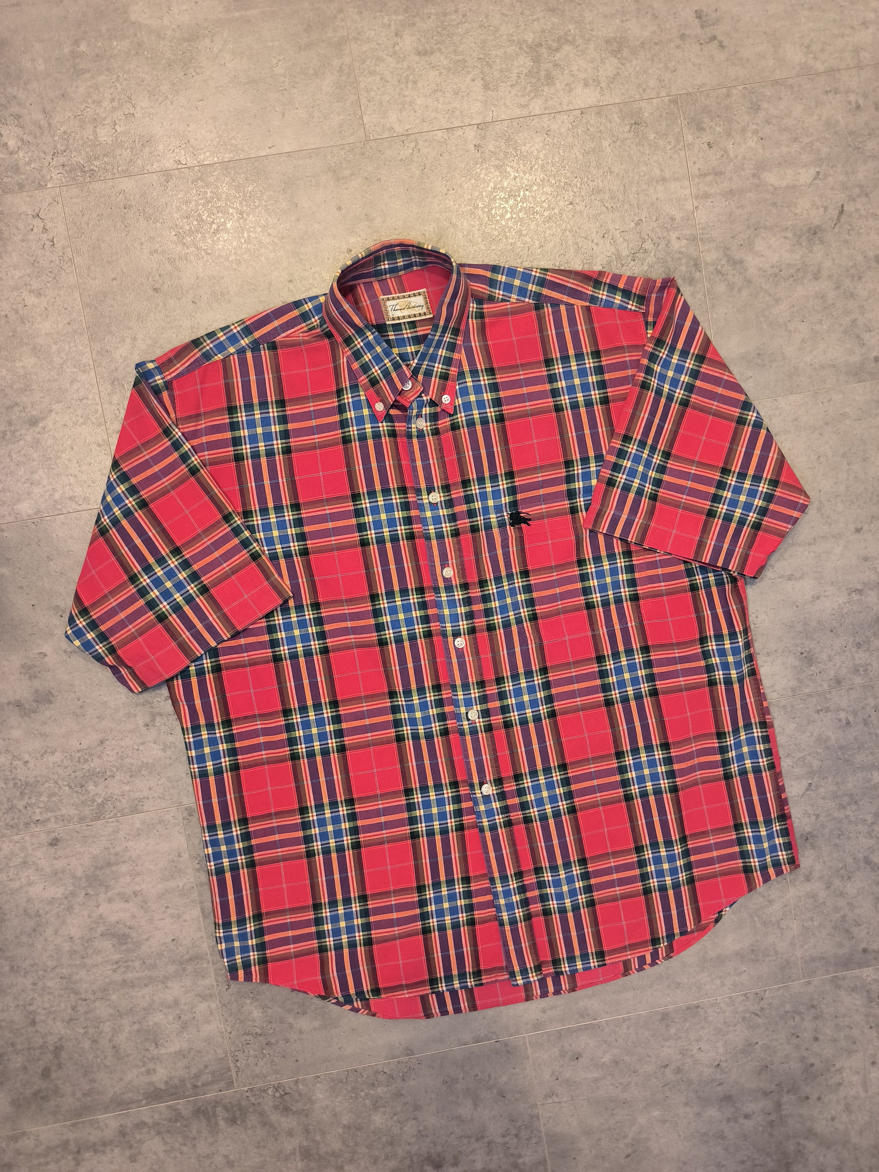 Burberry Vintage Thomas Burberry Striped Shirt Short Sleeve Size US XXL / EU 58 / 5 - 1 Thumbnail