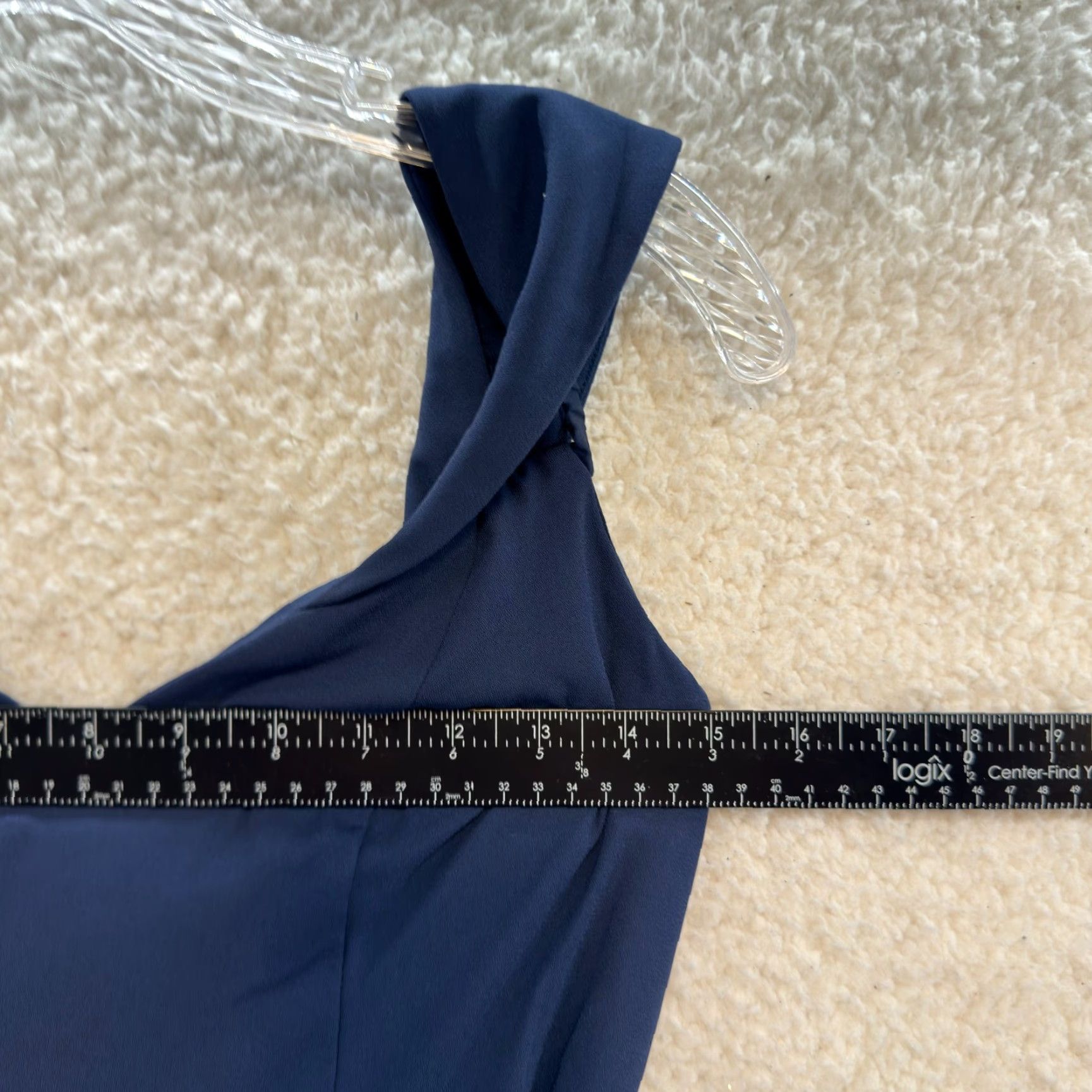 Vintage VINTAGE David's Bridal Bridesmaid Dress Navy Blue Formal Long Full Length Bow Boned Shirt/… Size XS / US 0-2 / IT 36-38 - 5 Thumbnail