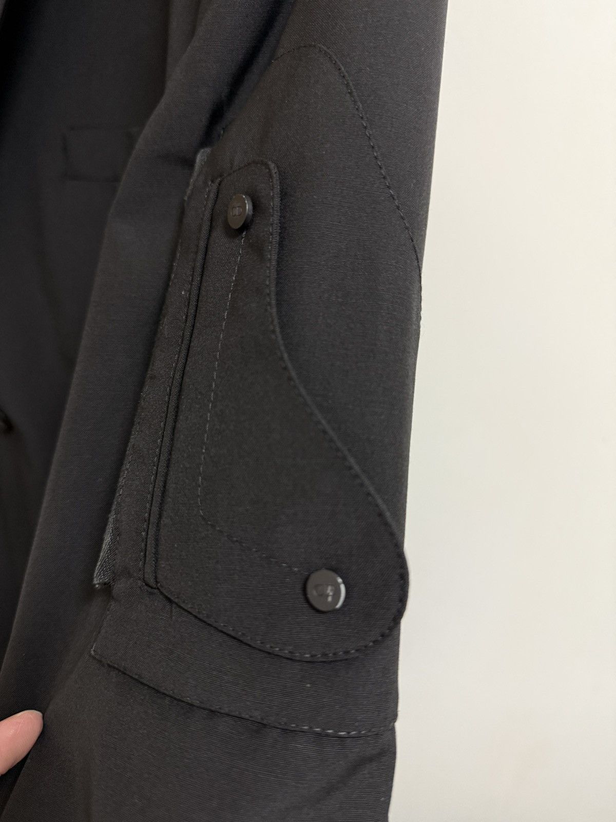 Dior Dior black wool saddle blazer jacket 50 Size 50S - 5 Thumbnail