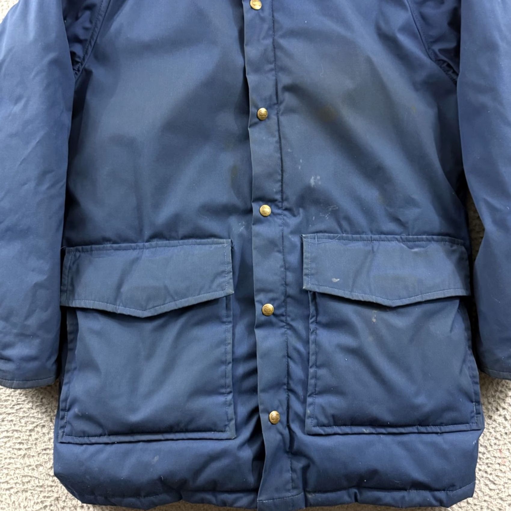 Vintage VINTAGE Woolrich Jacket Mens Small Blue Long Parka Goose Down 80s Hooded Outdoor Size US S / EU 44-46 / 1 - 2 Thumbnail