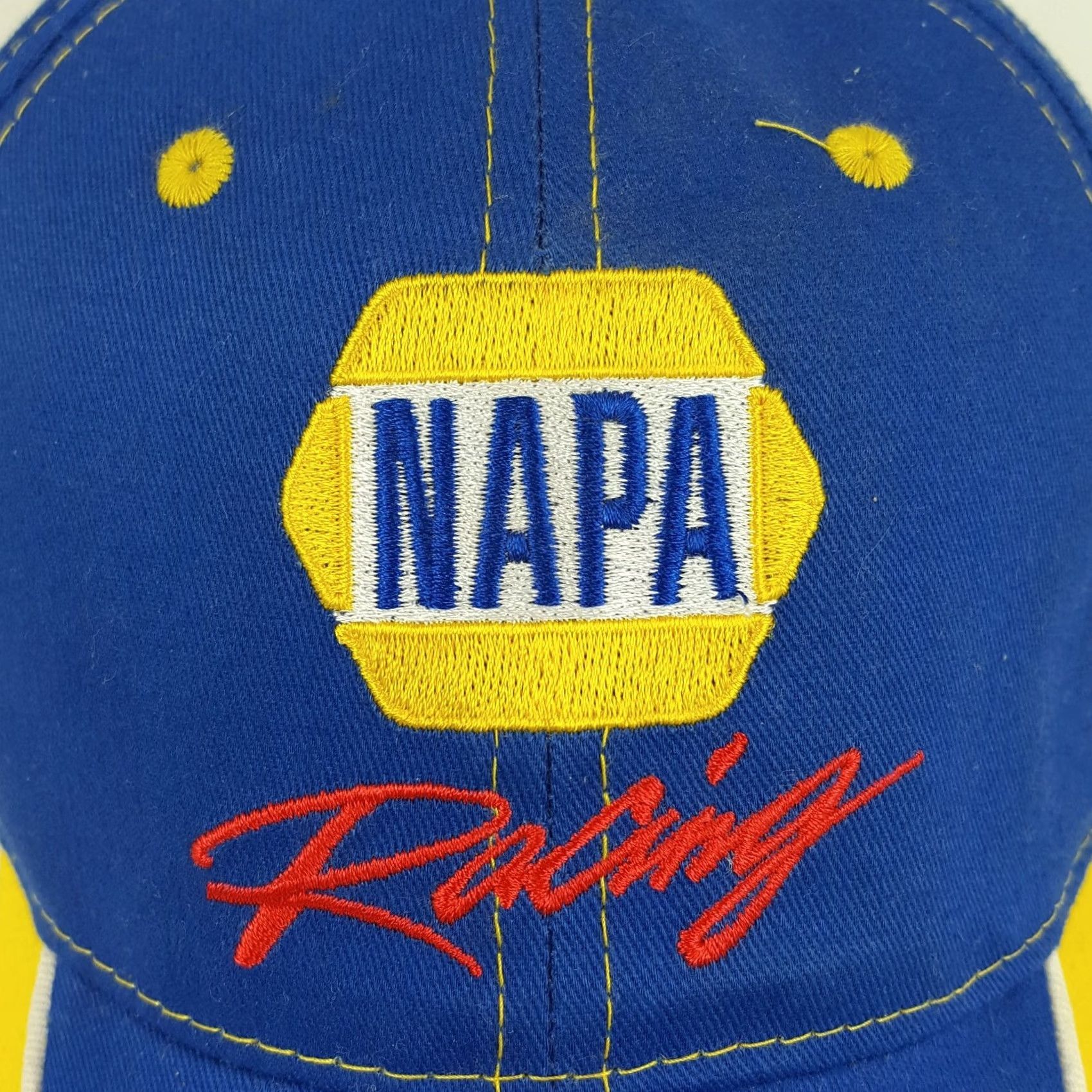 NASCAR VINTAGE NAPA NASCAR Snapback Hat Blue Logo Car Baseball Cap Retro Hat Boys Mens Adjustable Cotton Embroidered Breathable Lightweight Casual Sports Size ONE SIZE - 4 Thumbnail