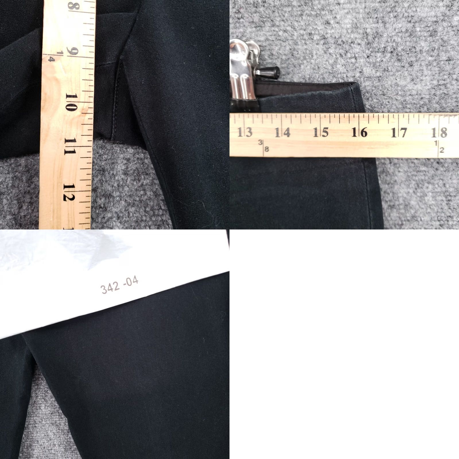 Vintage Womyn Pants Chino Straight Black Size 6 Mid-Rise Flat Front Side Slit Womens Size 28" / US 6 / IT 42 - 9 Thumbnail