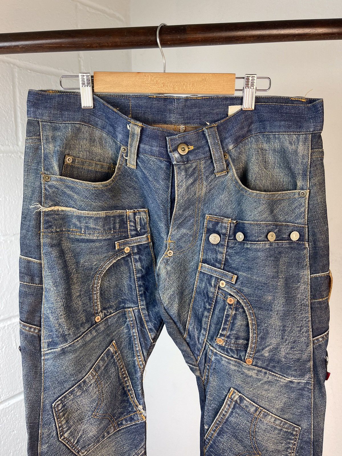 20471120 × Beauty Beast A/W2000 20471120 Reconstruction Denim Pants Size US 34 / EU 50 - 7 Thumbnail