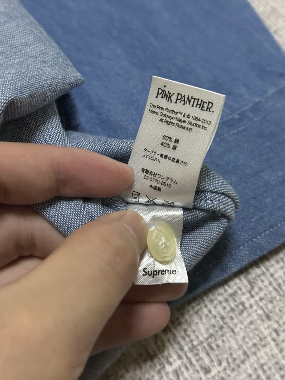 Supreme Supreme pink panther denim shirt Size US XL / EU 56 / 4 - 6 Thumbnail