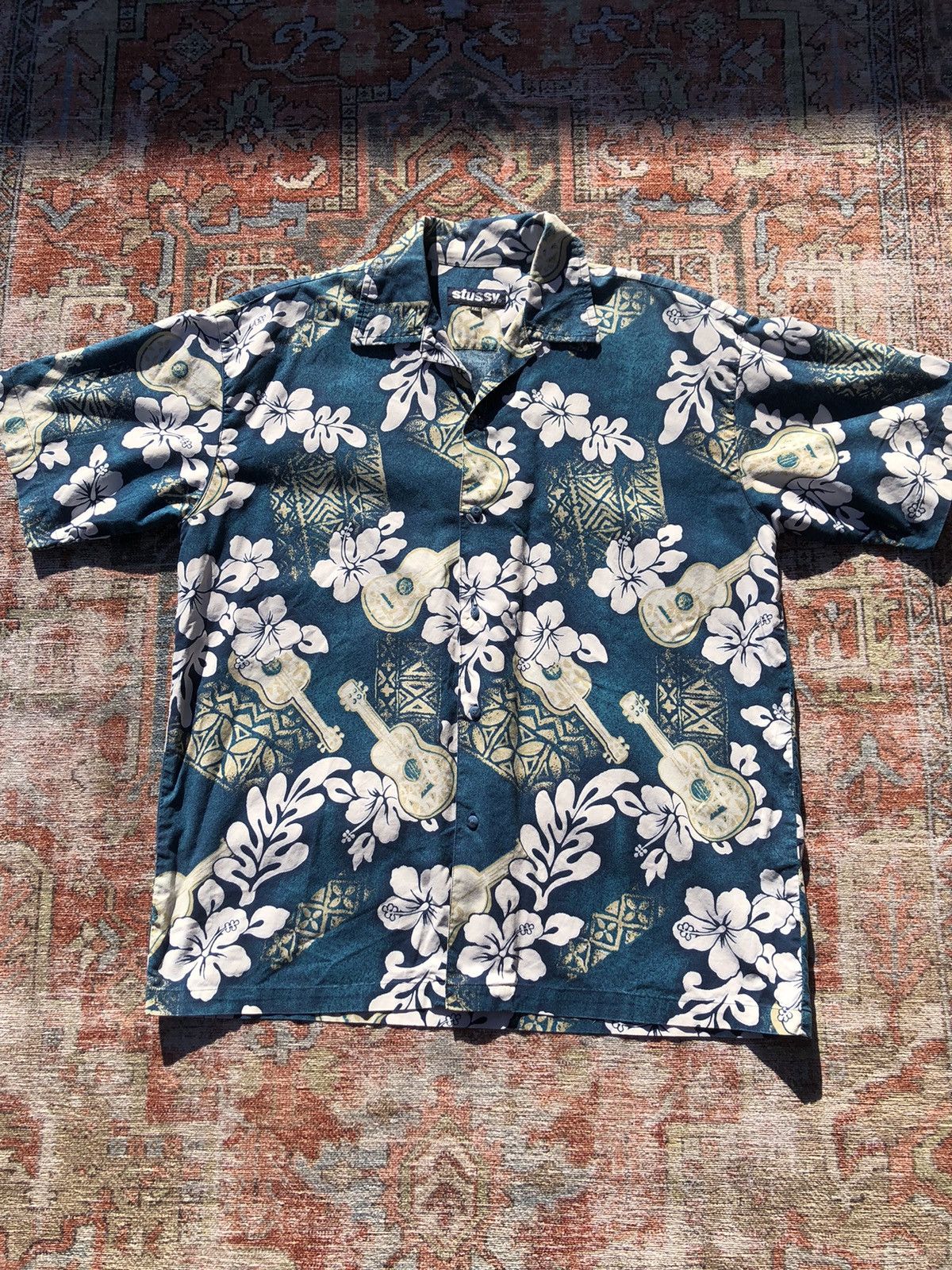 Stussy Vintage 90s Stussy Hawaiian Button Up Streetwear Surf Rare Size US XXL / EU 58 / 5 - 5 Thumbnail