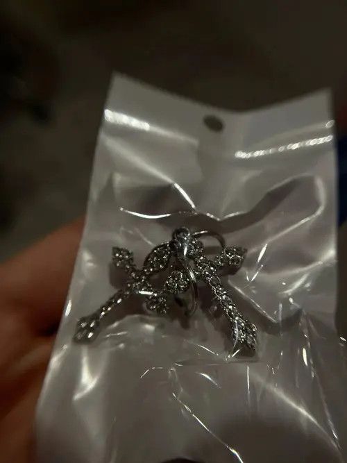 Other Zircon Crystal Cross earrings （1pairs） Size ONE SIZE - 8 Thumbnail