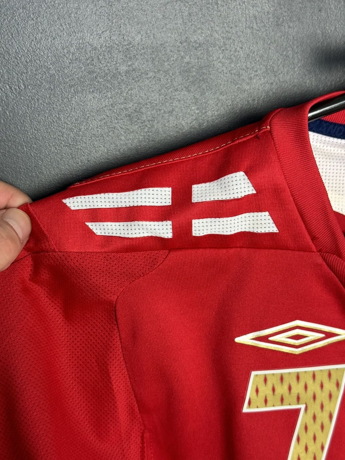 Umbro England National Team 06/08 Away Beckham Football Shirt Size M / US 6-8 / IT 42-44 - 5 Thumbnail