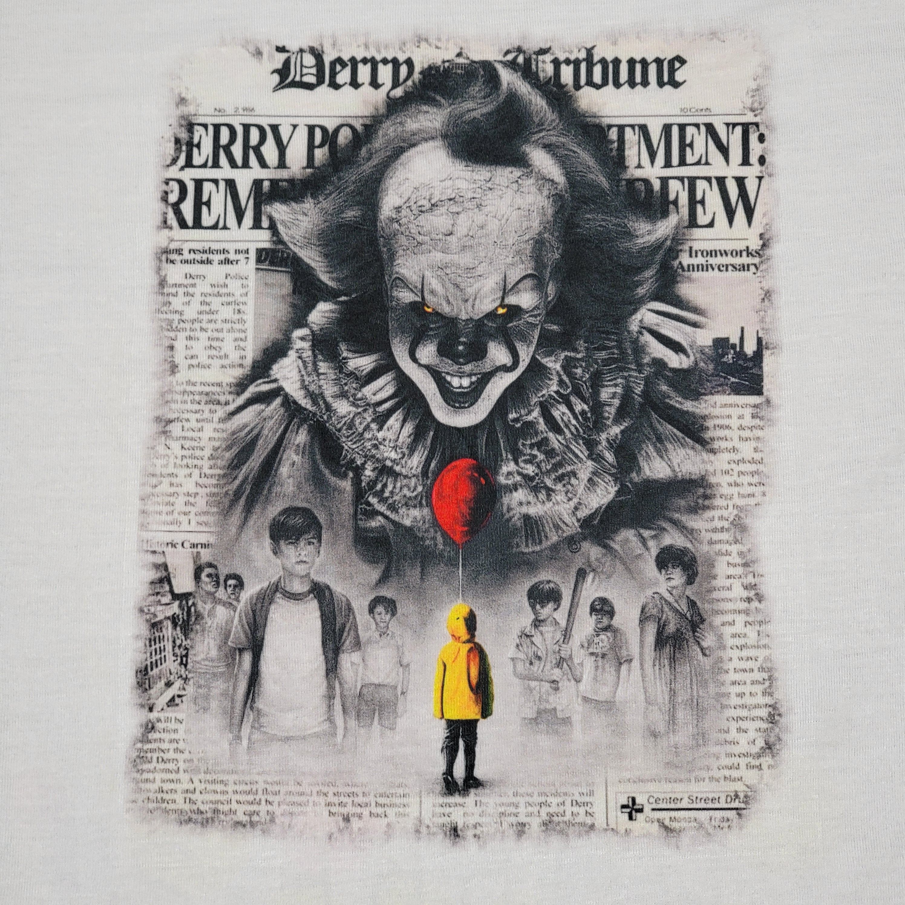 Other It SS Unisex Tee "Derry Tribune" Pennywise - Size Large Size US L / EU 52-54 / 3 - 2 Thumbnail