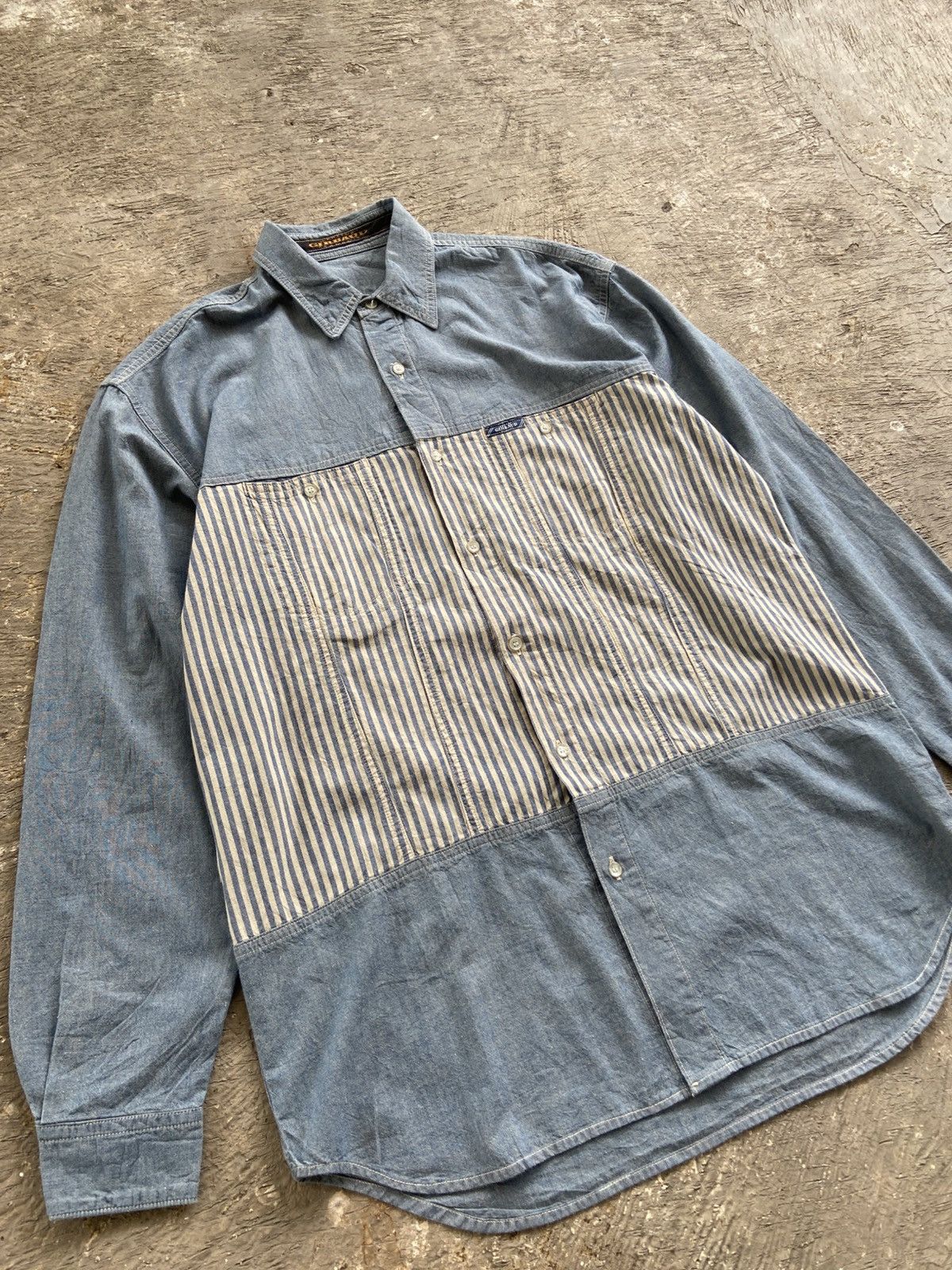 Marithe + Francois Girbaud 1990s Marithe Francois Girbaud - Double Pocket Button Shirt Size US L / EU 52-54 / 3 - 2 Thumbnail
