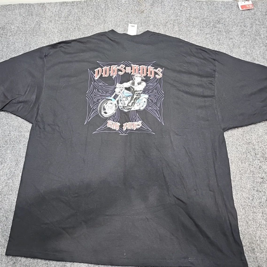 Big Dogs VINTAGE Big Dogs Y2K Men Shirt 4XL Black Dogs On Hogs Short Sleeve 2001 Size US XXL / EU 58 / 5 - 6 Thumbnail
