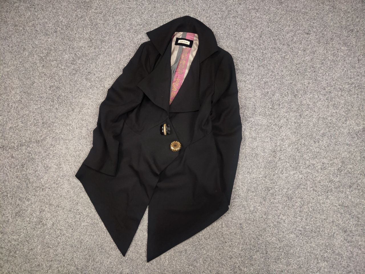 Vintage Vintage Angelo Marani Italy Designer Black Classic Jacket Size M / US 6-8 / IT 42-44 - 3 Thumbnail