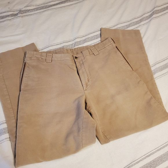 Berle Charleston Khakis Cotton Tan Casual Classic Trousers SZ:36 Size US 36 / EU 52 - 1 Thumbnail