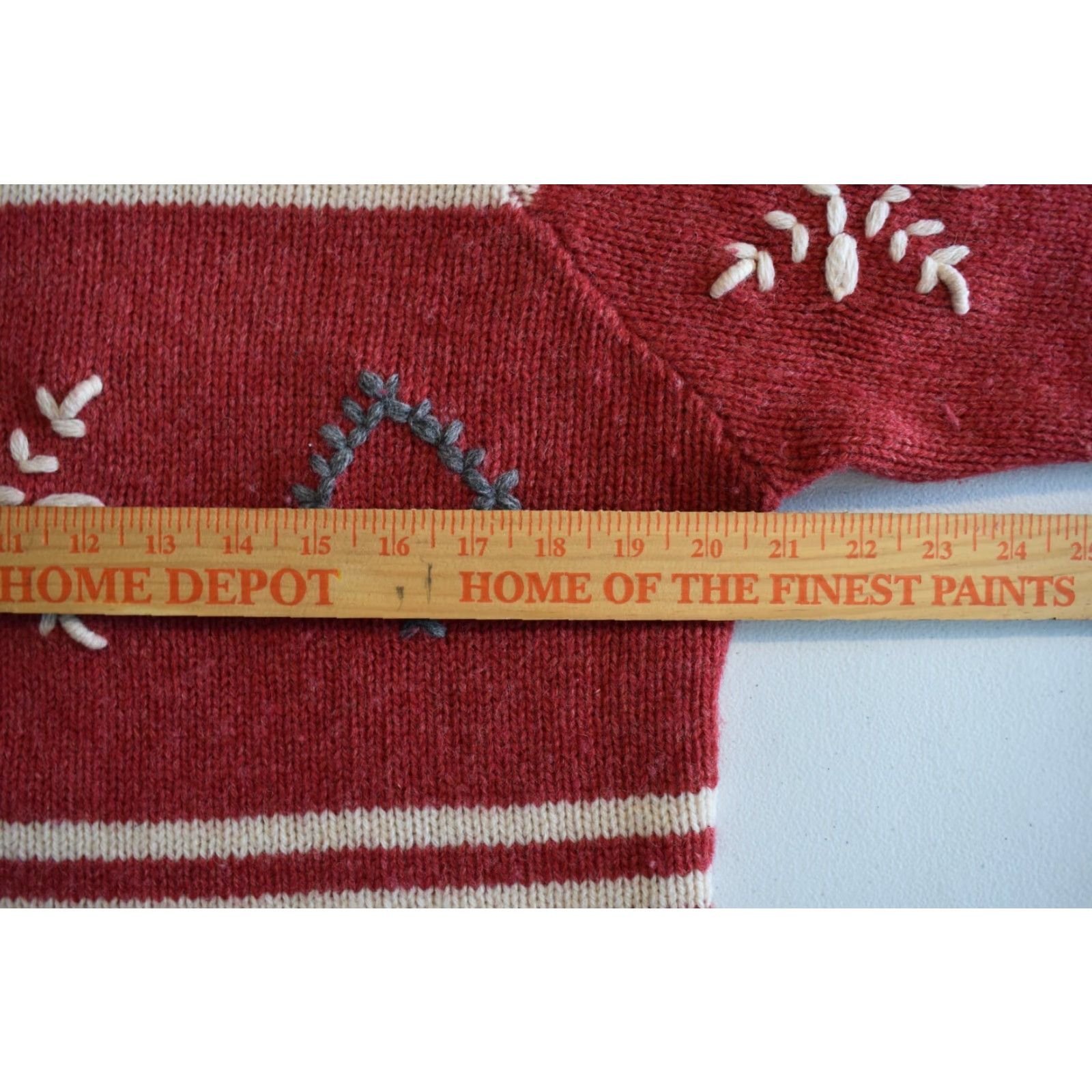 Eastern Mountain Sports VINTAGE Eastern Mountain Sports Wool Turtleneck Knit Sweater Womens Small Red Fisherman Pullover Knit Wool 90s? Size S / US 4 / IT 40 - 7 Thumbnail
