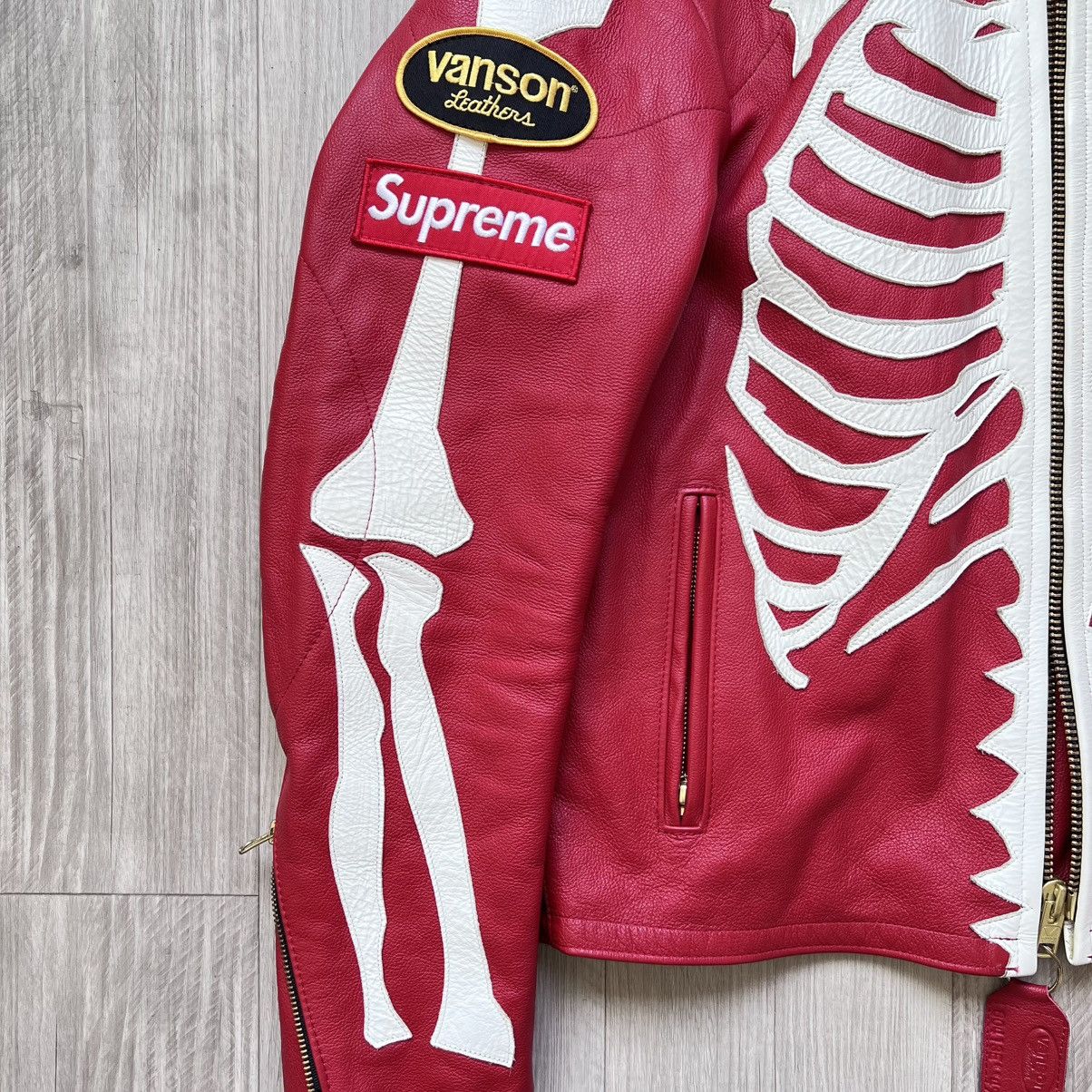 美品　Supreme Vanson Leather Bones Jacket Supreme Vanson Leather Bones Jacket (FW17) - $1388