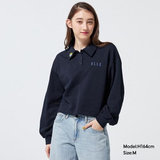 GU × Undercover GU x ELLE Cropped Long Sleeve Polo Size M / US 6-8 / IT 42-44 - 1 Thumbnail