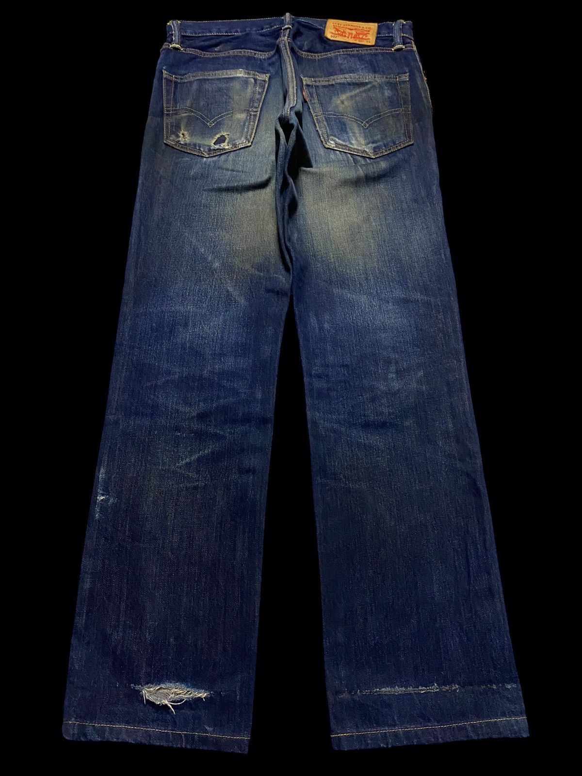 Levi's Levis 502 Mud Wash Distressed Loose Jeans Size US 31 - 2 Thumbnail