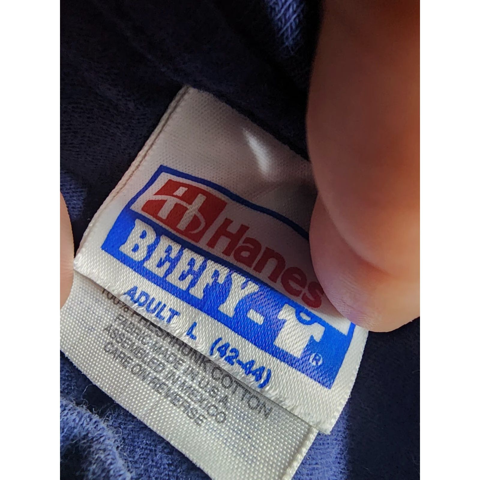 Hanes VINTAGE Hanes 90s Texas Travel Destination T-Shirt Mens L Blue Cotton Crew Neck Short Sleeve United States 1990s Loves Me Size US L / EU 52-54 / 3 - 5 Thumbnail