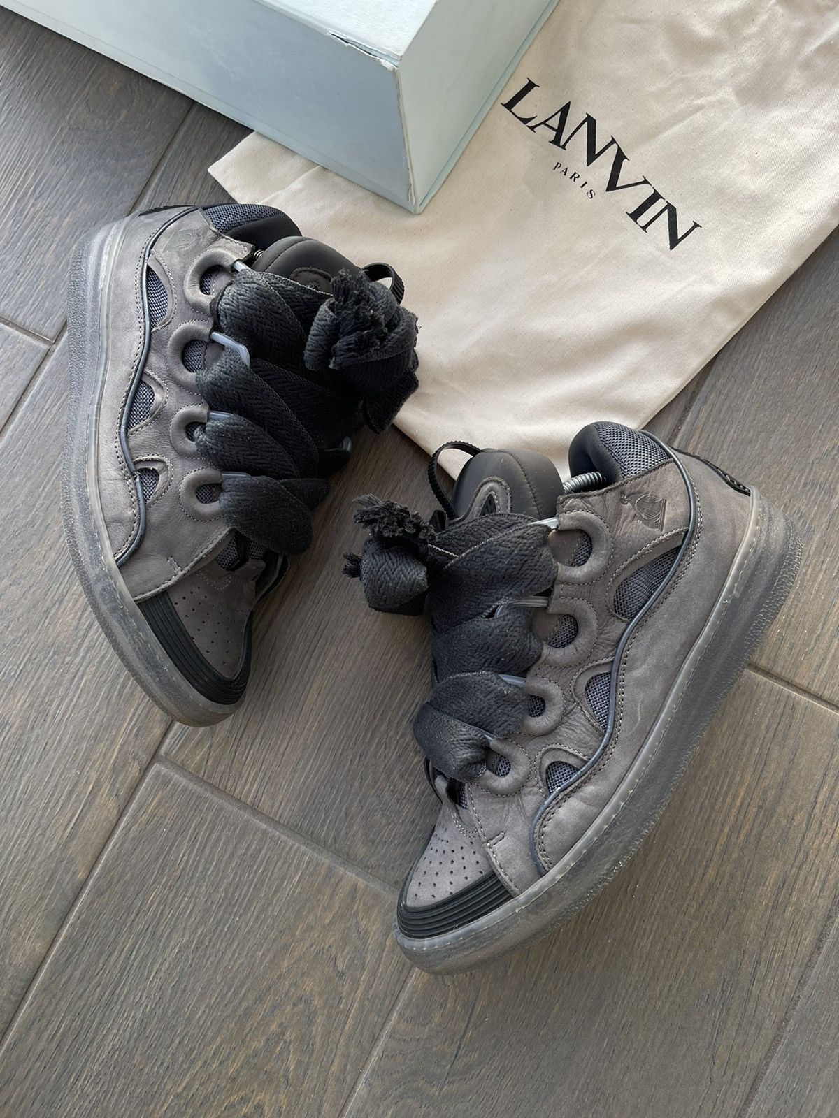 Lanvin Lanvin Curb Sneakers Grey Size US 9 / EU 42 - 5 Thumbnail